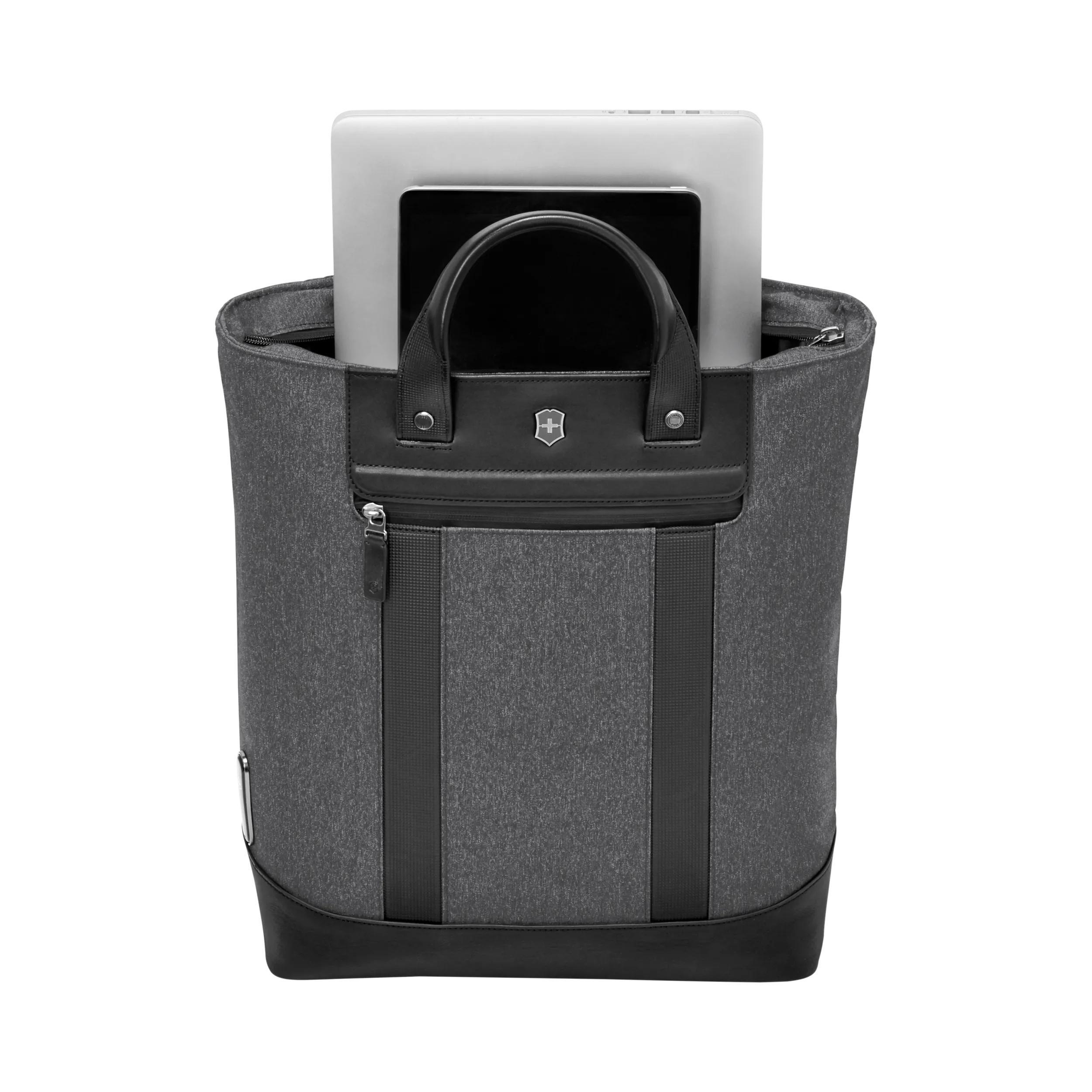 Victorinox Architecture Urban2 2-Way Carry Tote in Grey / Black — interior view