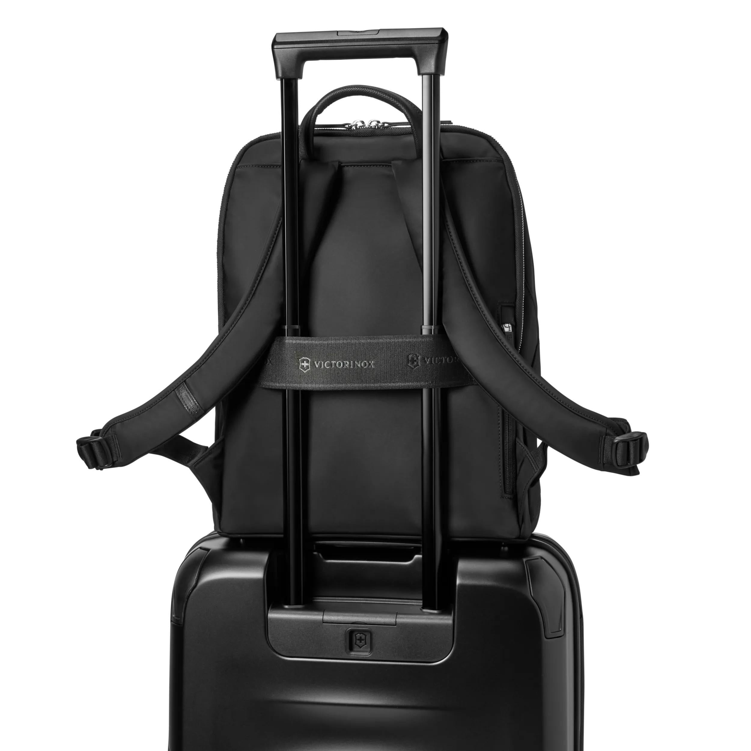 Victorinox Victoria Signature Deluxe Backpack in Black — detail view