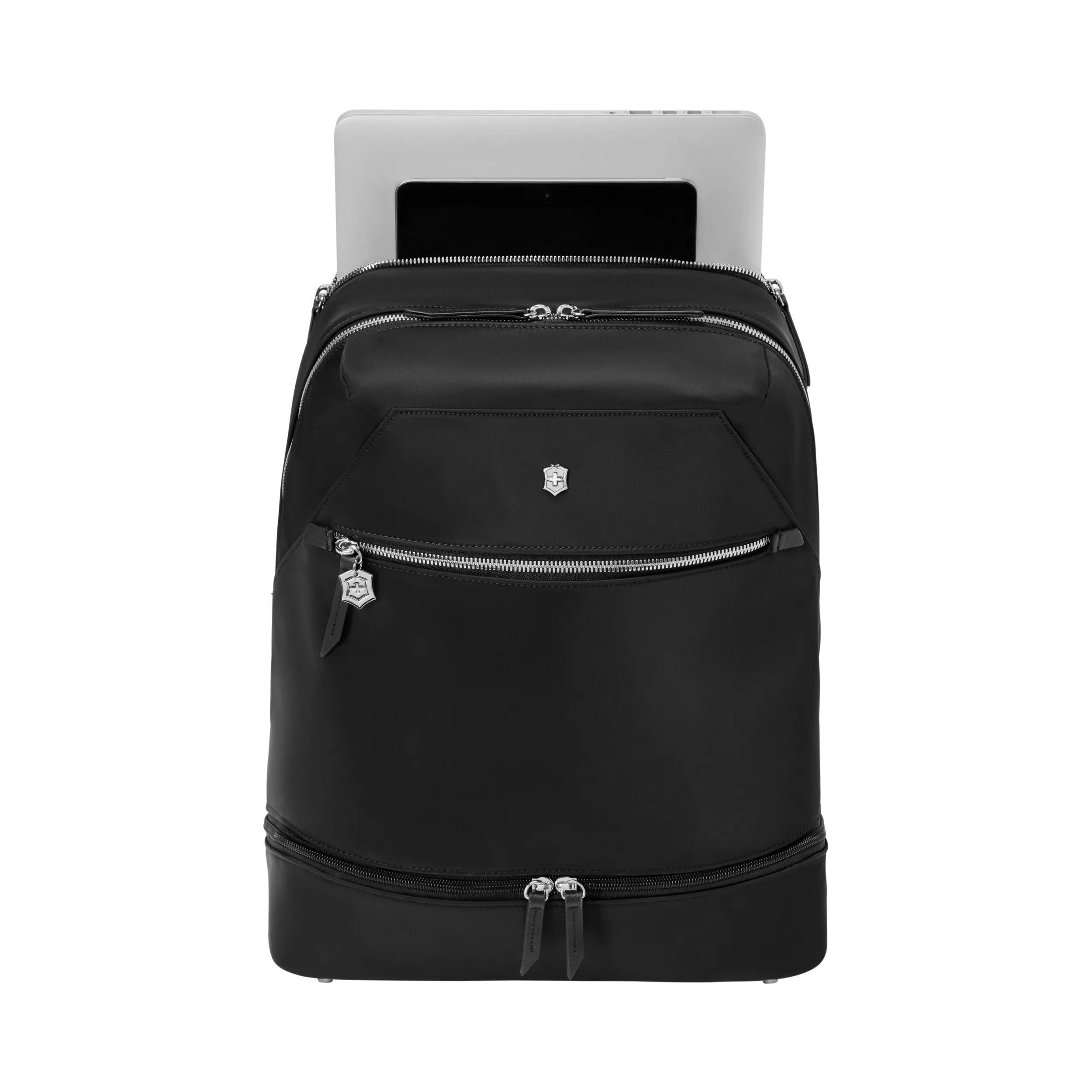Victorinox Victoria Signature Deluxe Backpack in Black — interior view
