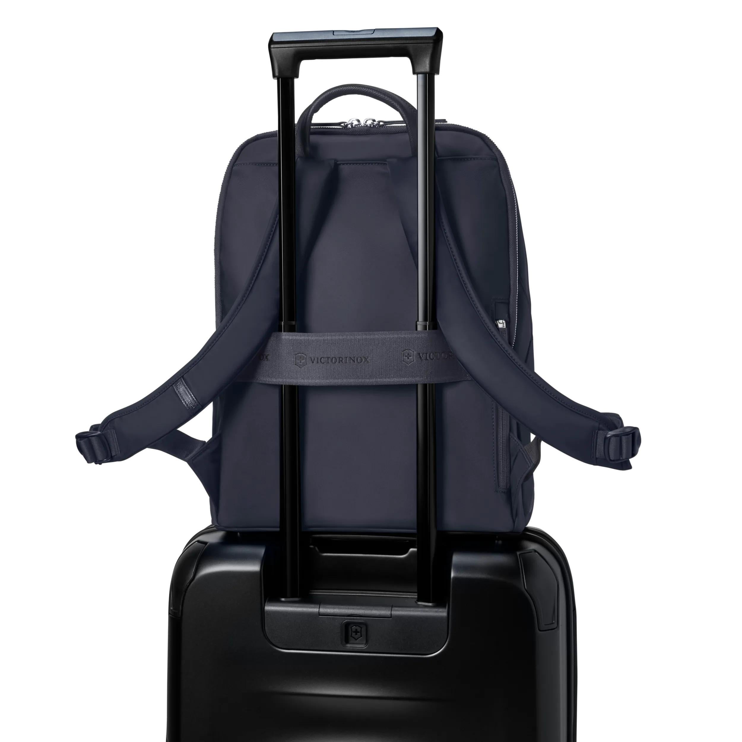 Victorinox Victoria Signature Deluxe Backpack in Midnight Blue — detail view