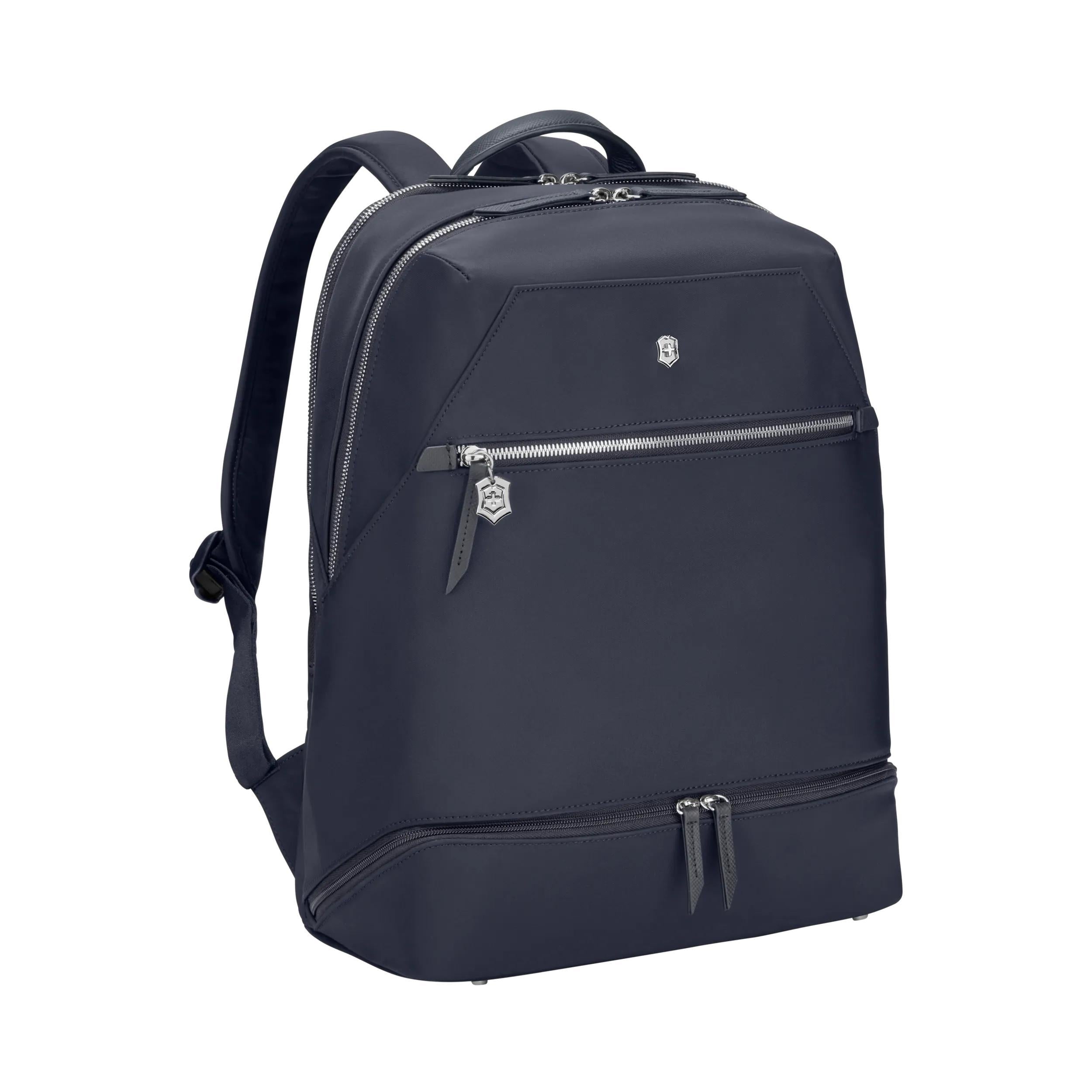 Victorinox Victoria Signature Deluxe Backpack in Midnight Blue — angle view 3
