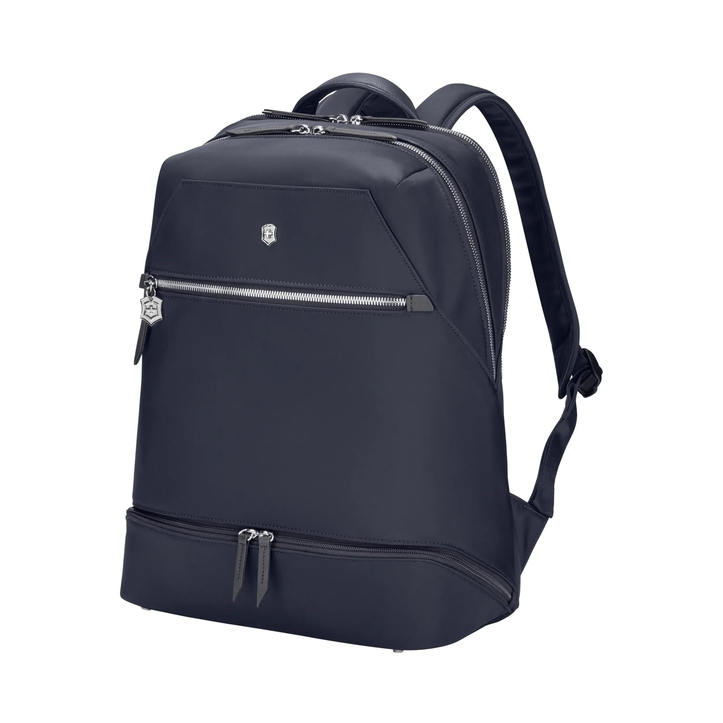 Victorinox Victoria Signature Deluxe Backpack in Midnight Blue — angle view 2