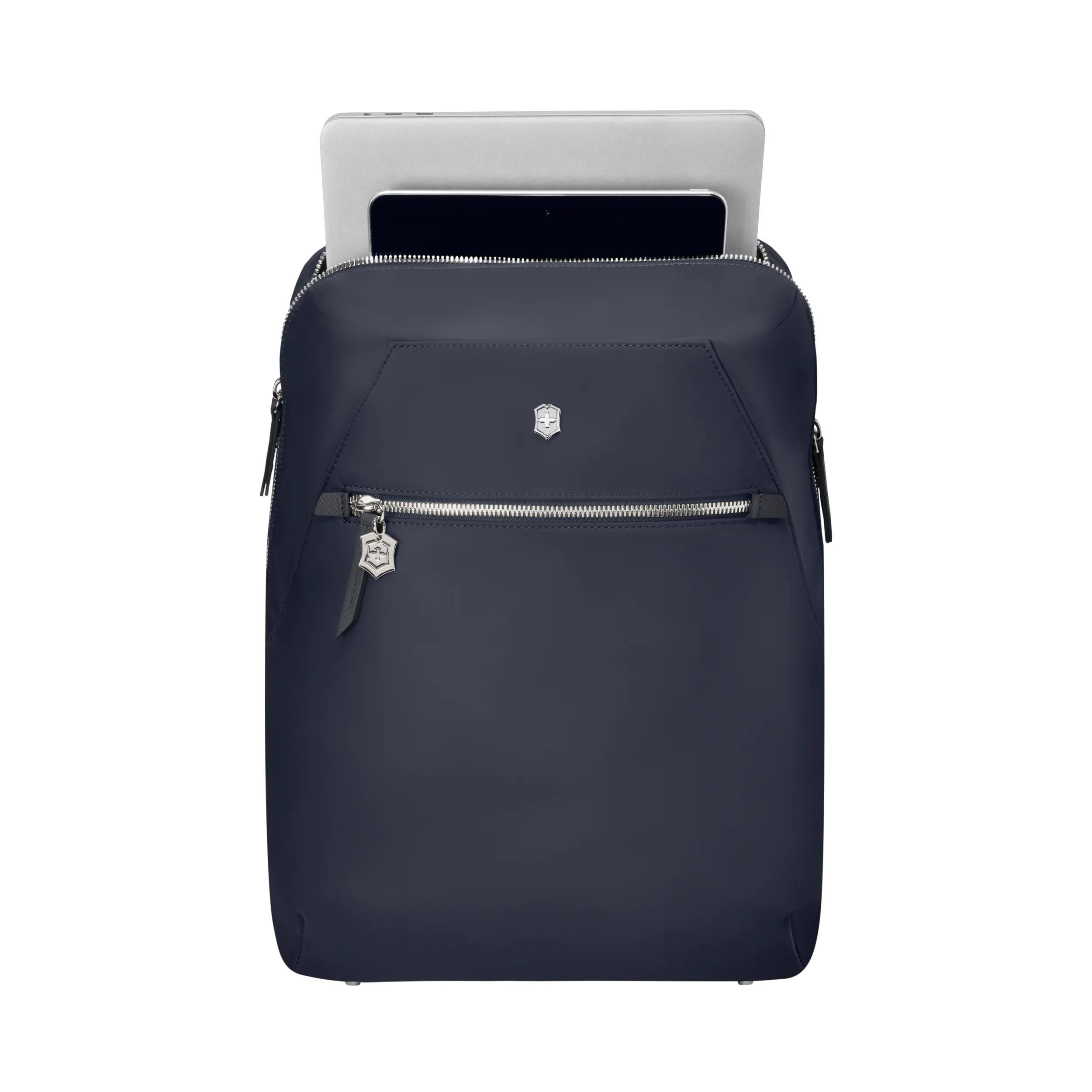 Victorinox Victoria Signature Compact Backpack in Midnight Blue — interior view