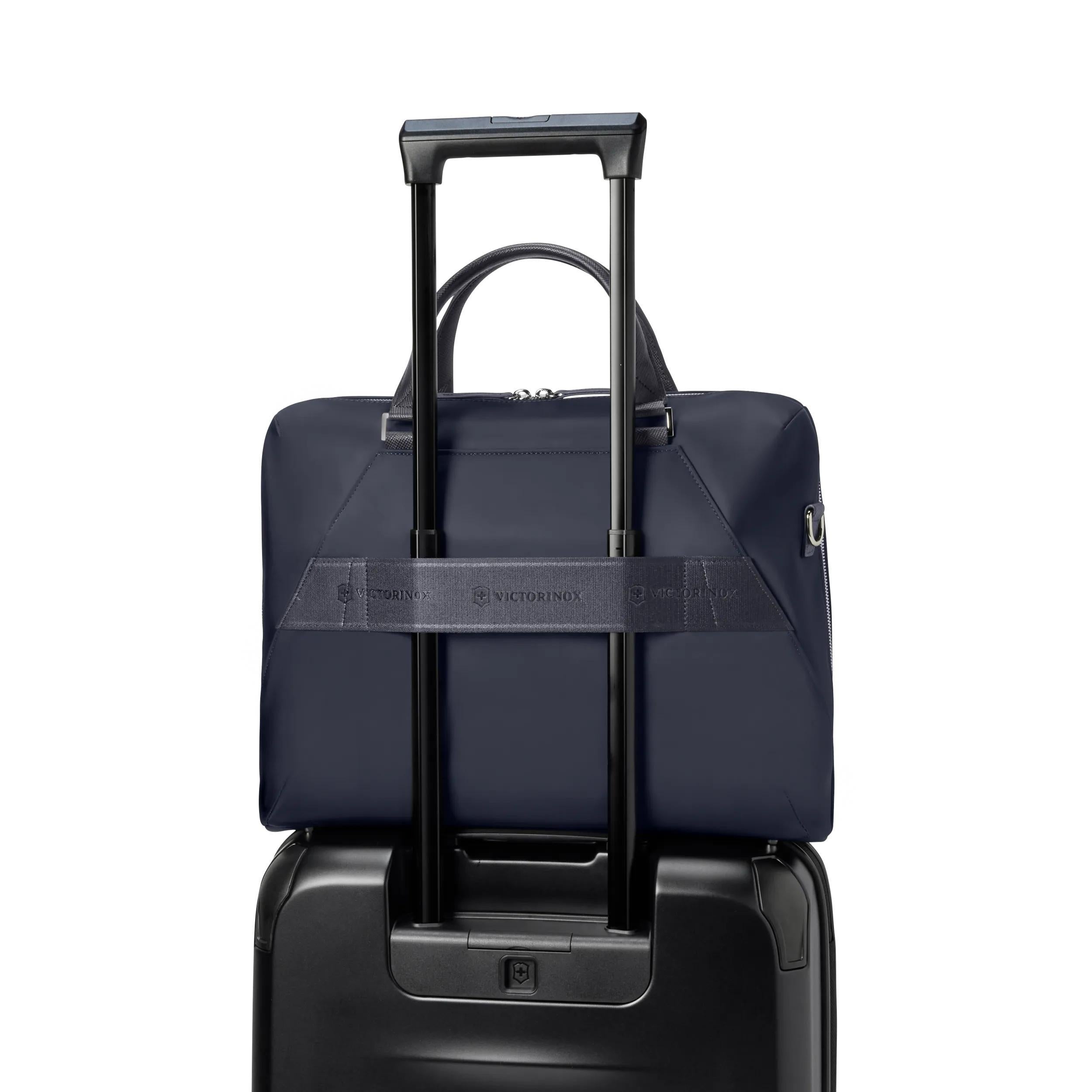 Victorinox Victoria Signature Briefcase in Midnight Blue — detail view