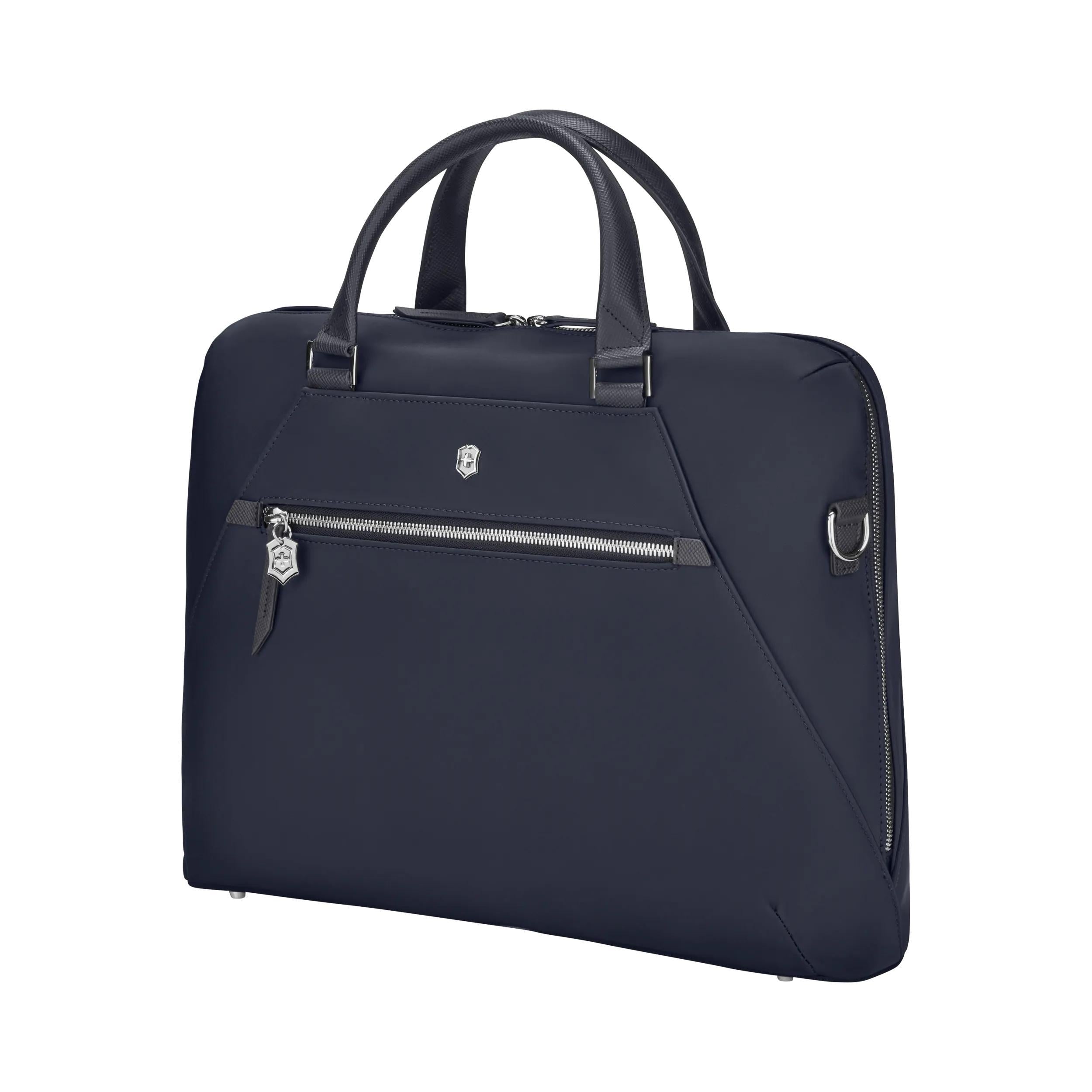 Victorinox Victoria Signature Briefcase in Midnight Blue — angle view 3