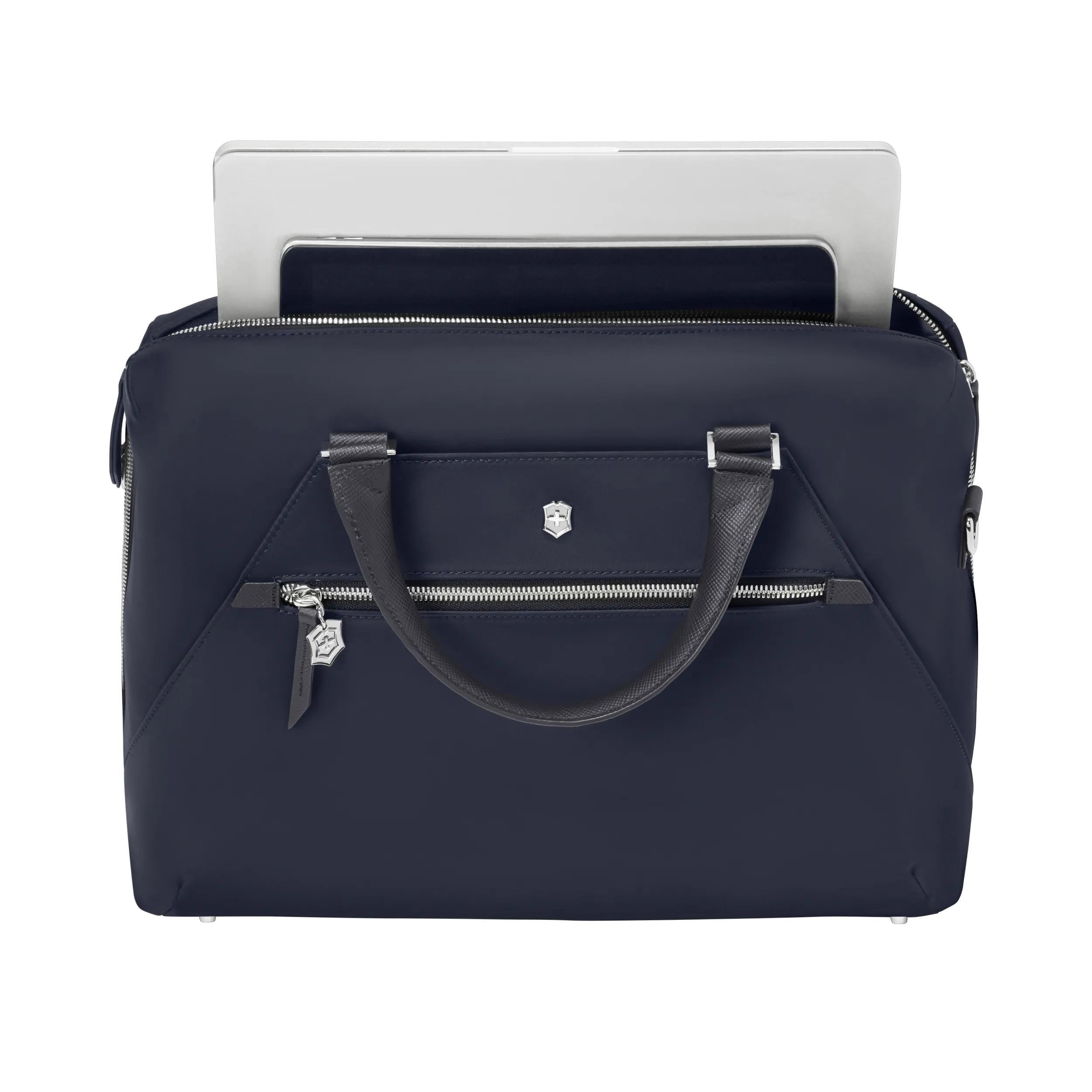 Victorinox Victoria Signature Briefcase in Midnight Blue — interior view