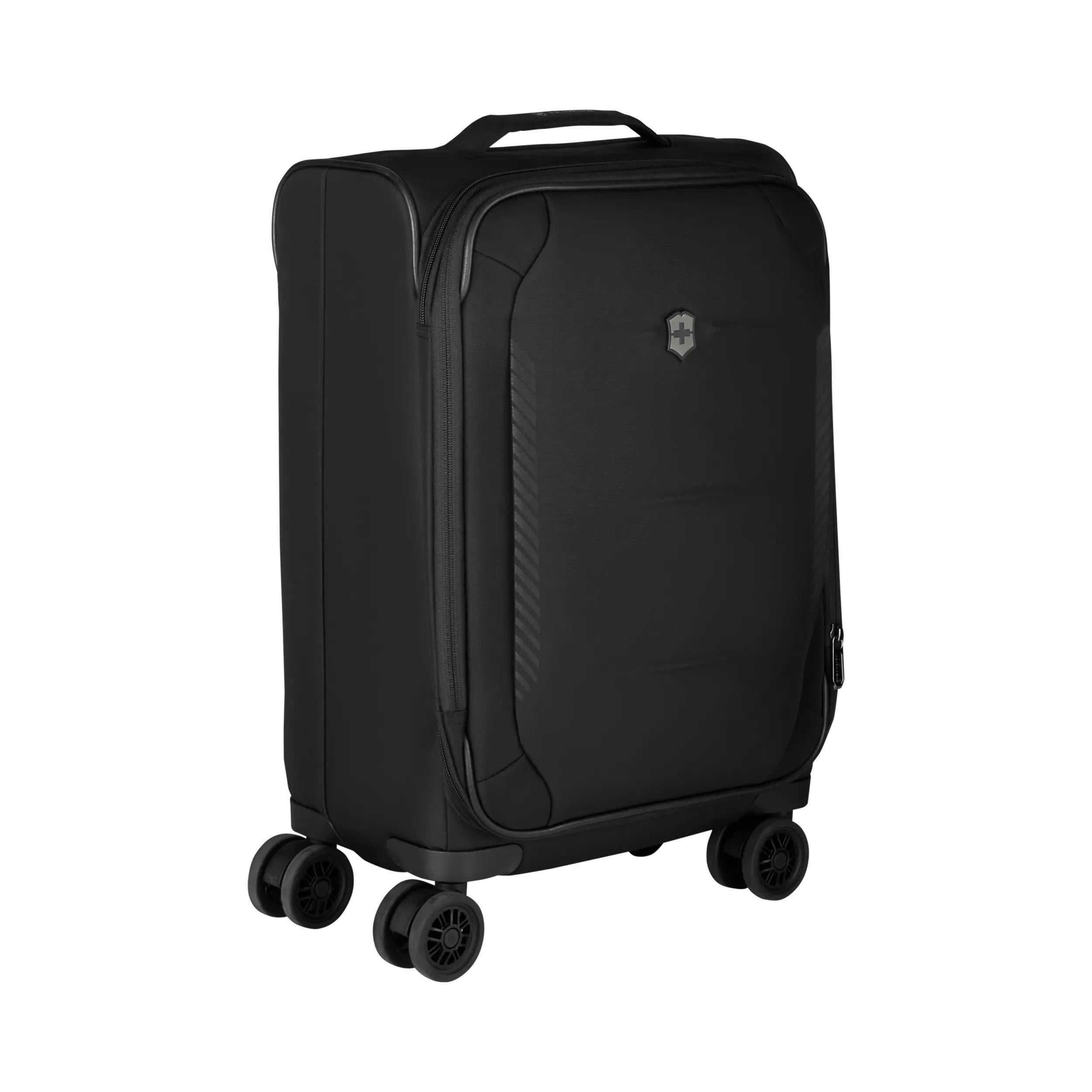 Victorinox Crosslight Frequent Flyer Softside Carry-On in Black — angle view 7