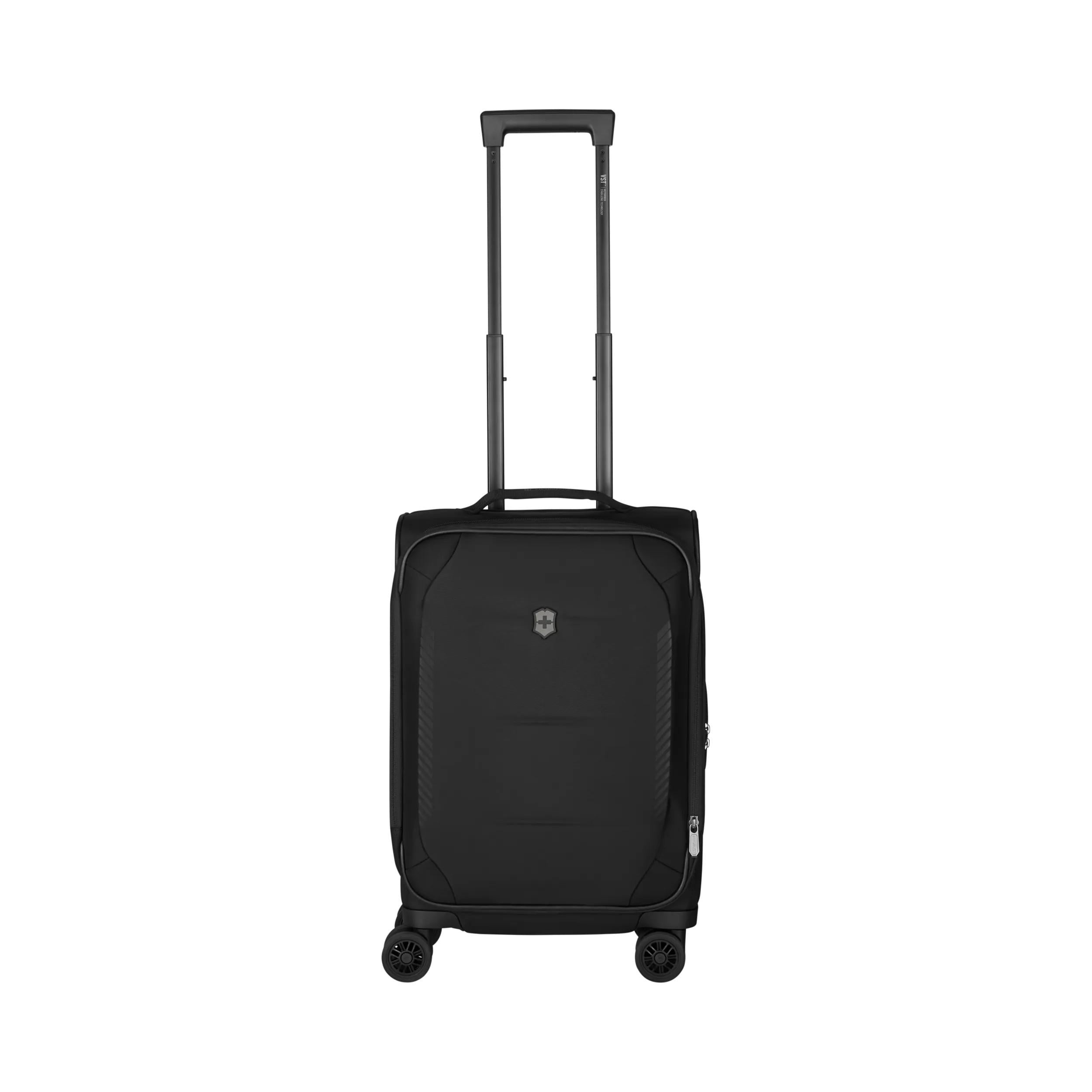Victorinox Crosslight Frequent Flyer Softside Carry-On in Black — angle view 2