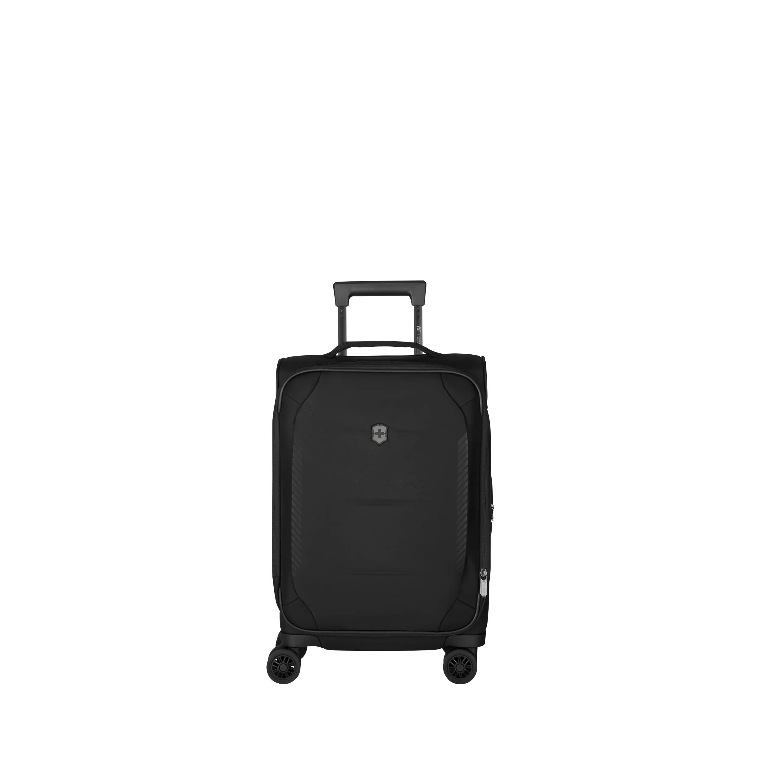 Victorinox Crosslight Frequent Flyer Softside Carry-On in Black — angle view 3