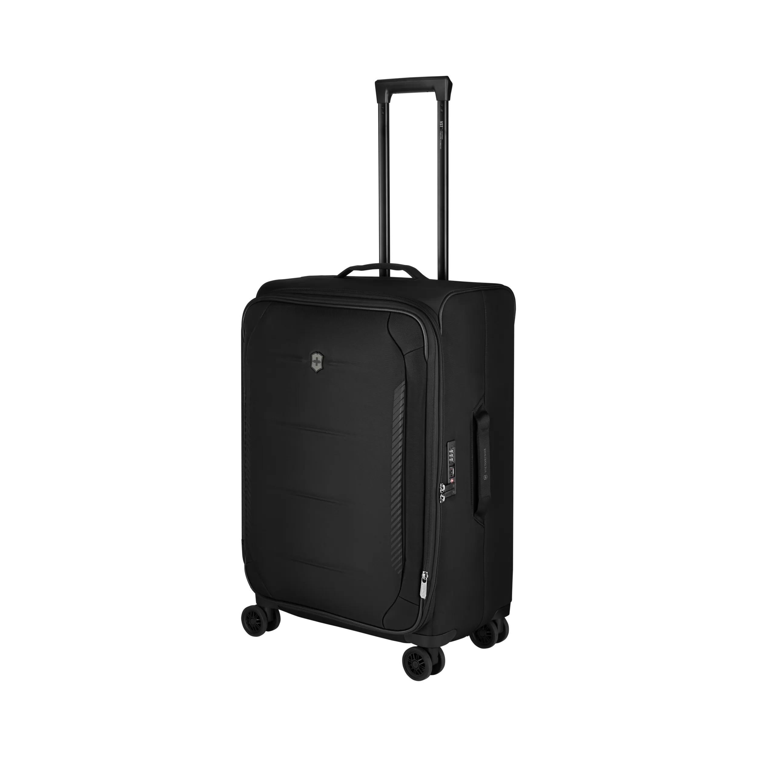 Victorinox Crosslight Medium Softside Case in Black — angle view 5