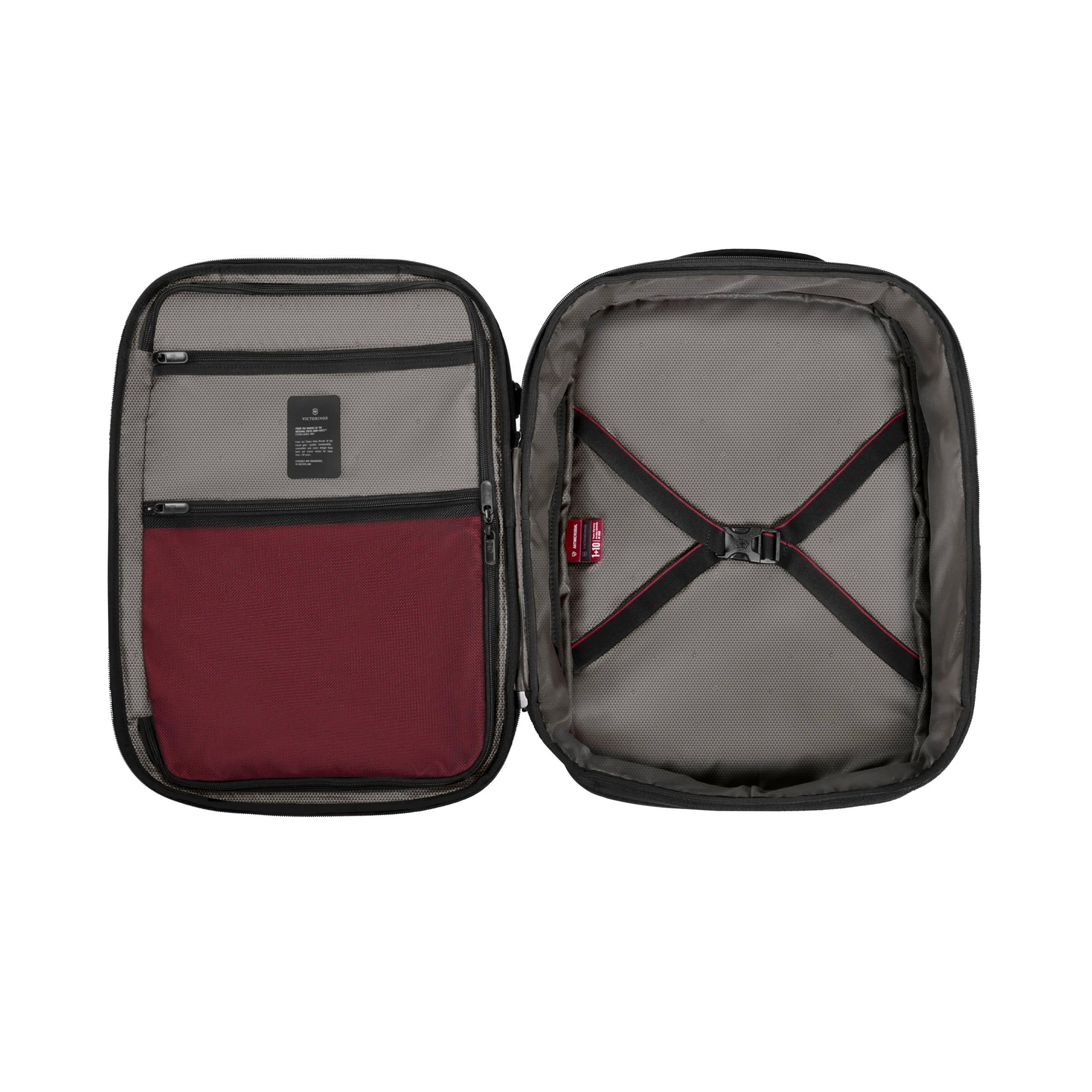 Victorinox Crosslight Boarding Bag in Black — interior view 2