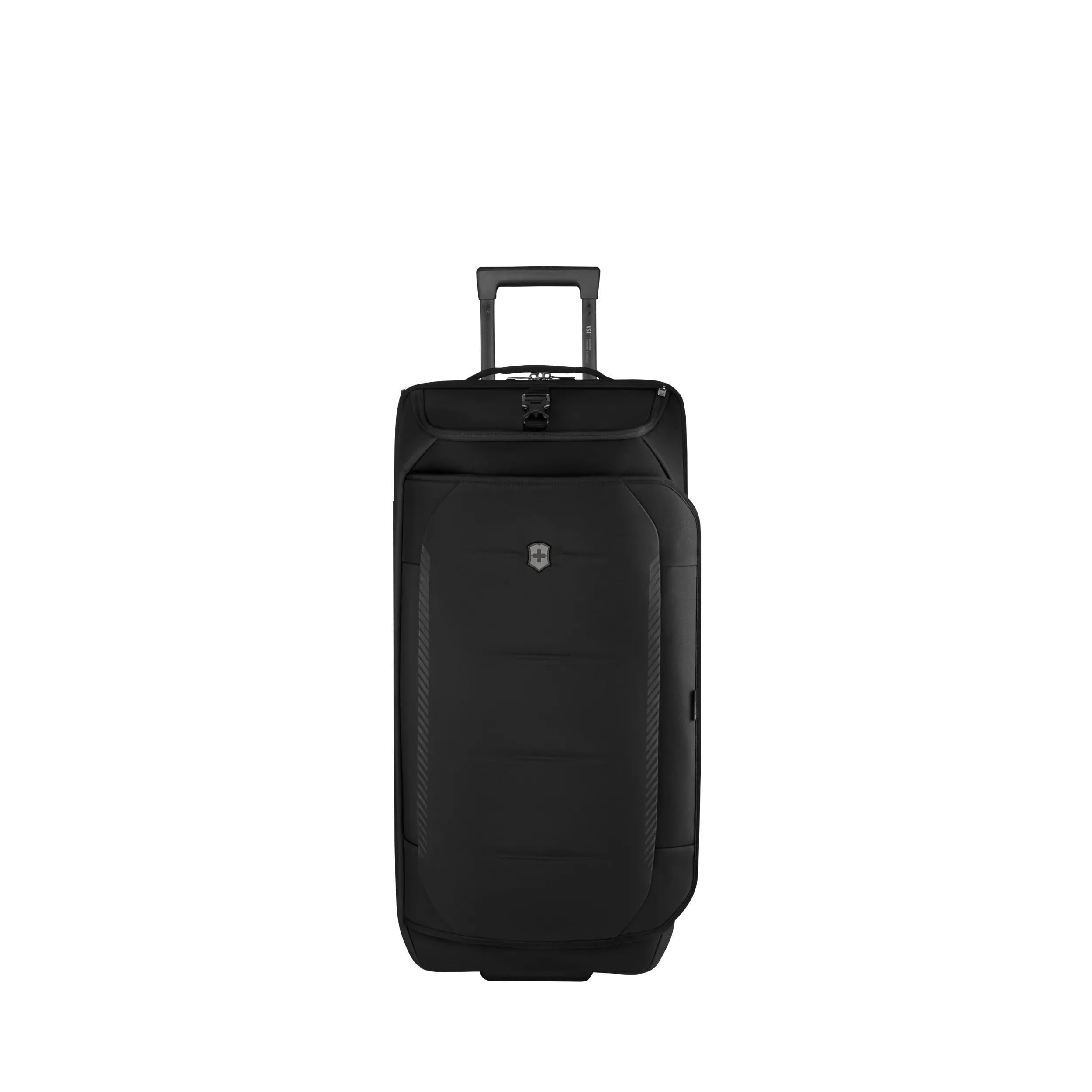 Victorinox Crosslight Wheeled Duffel in Black — angle view 3