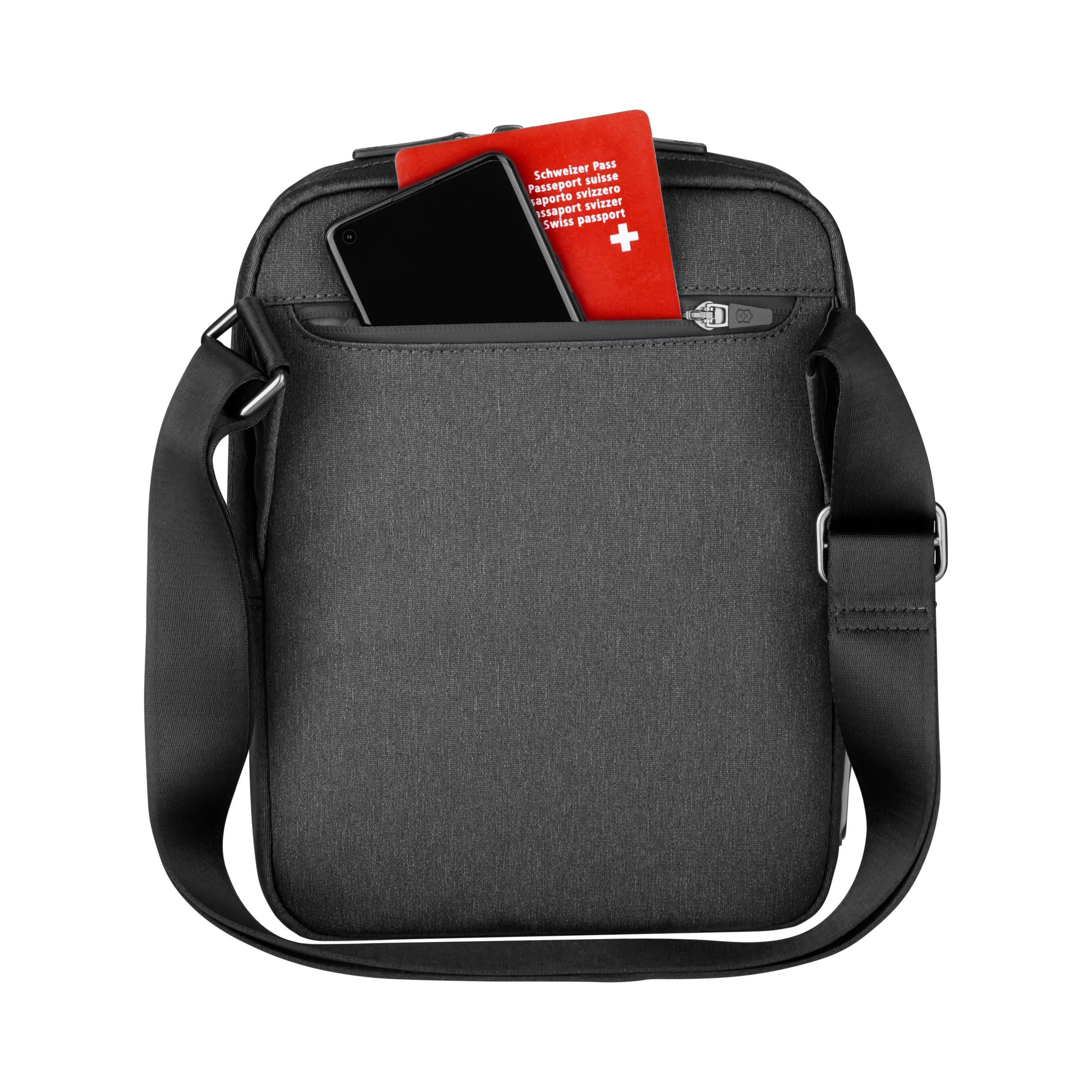 Victorinox Architecture Urban2 Crossbody Bag in Grey / Black — detail view