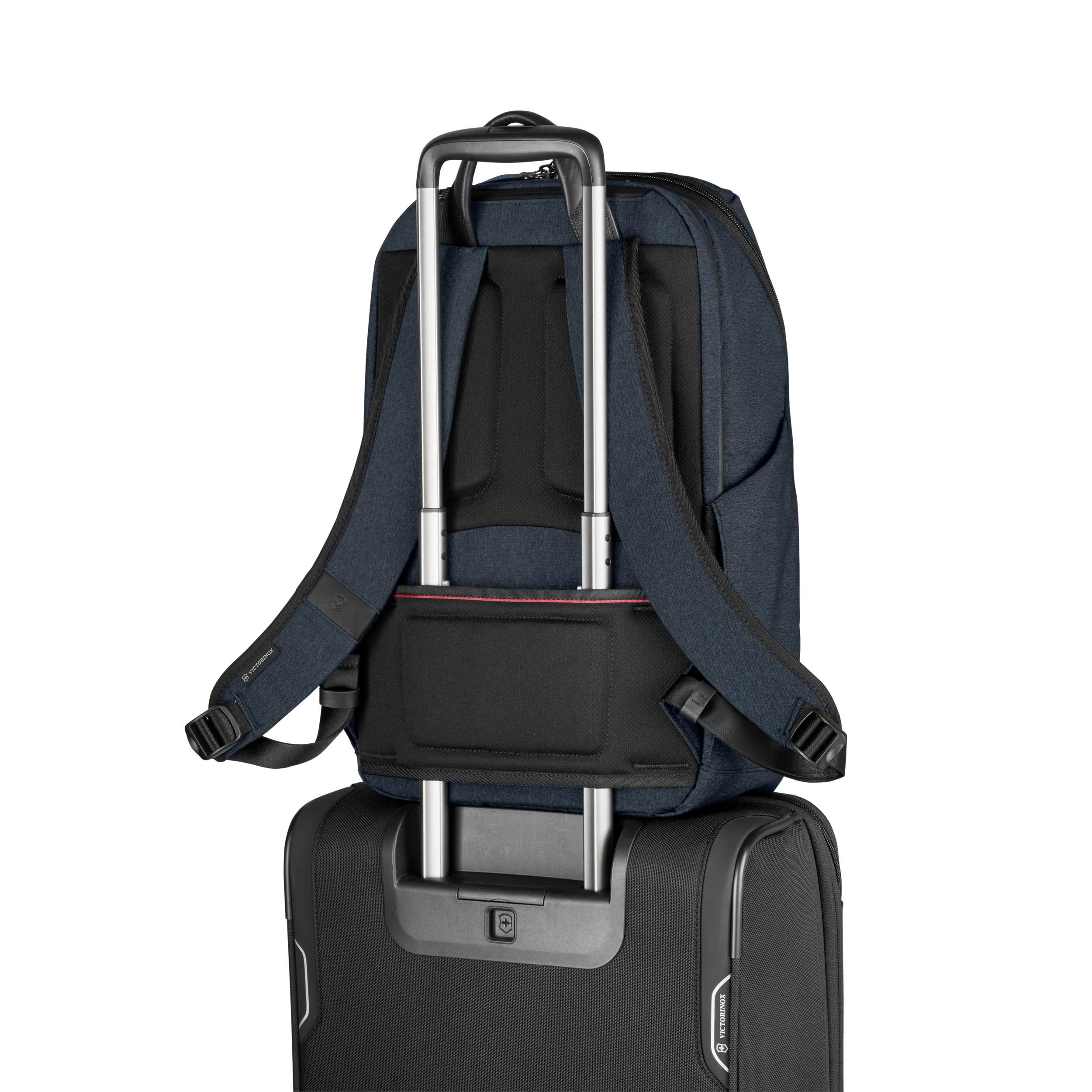 Victorinox Architecture Urban2 Deluxe Backpack in Blue / Black — detail view