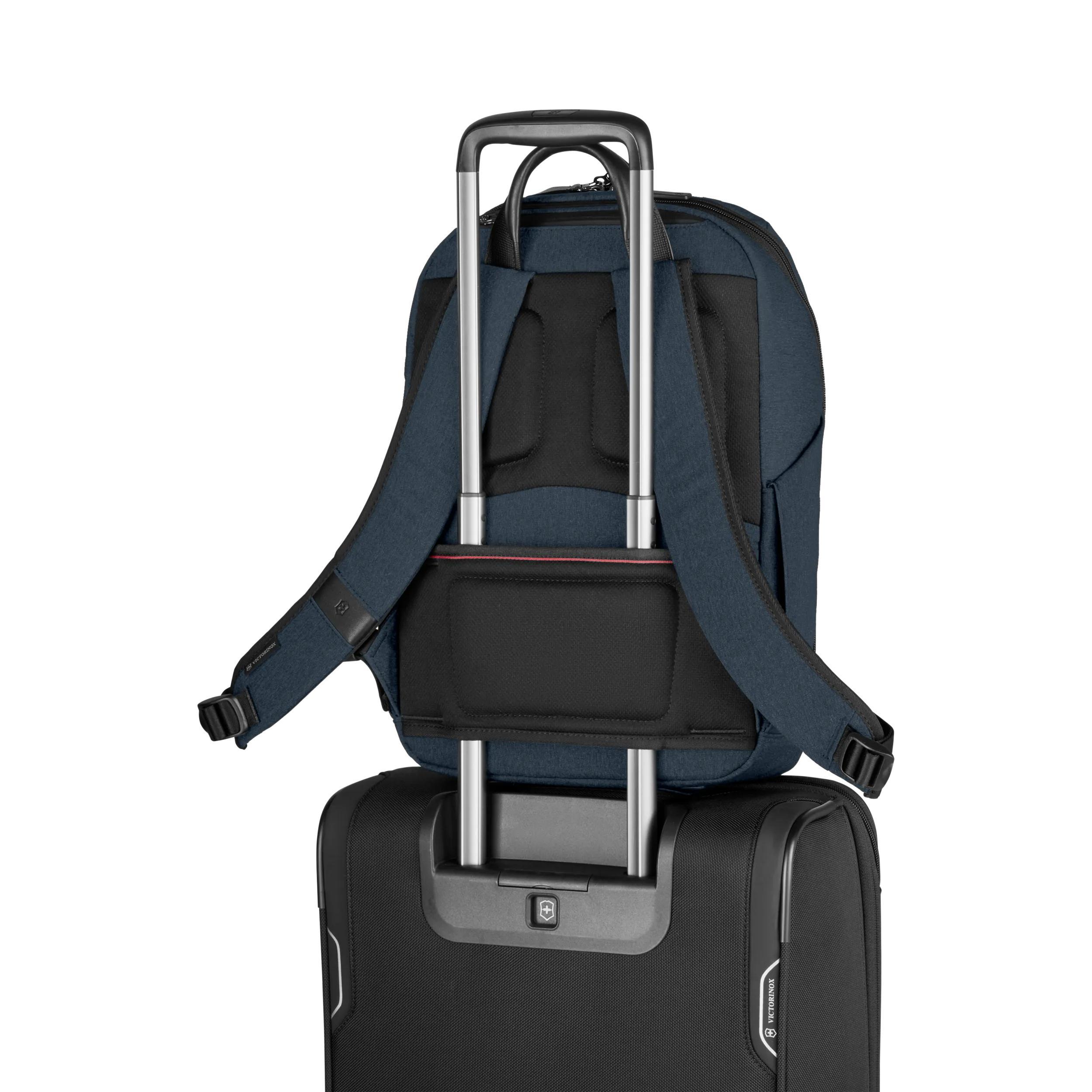 Victorinox Architecture Urban2 City Backpack in Blue / Black — detail view