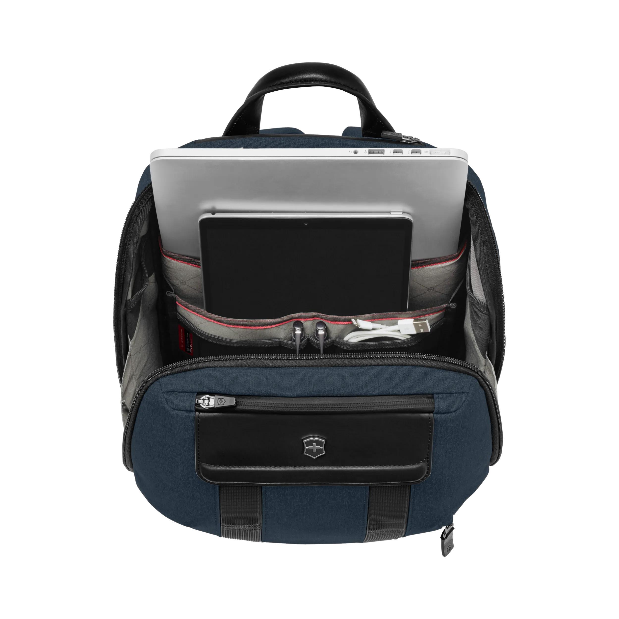 Victorinox Architecture Urban2 City Backpack in Blue / Black — interior view