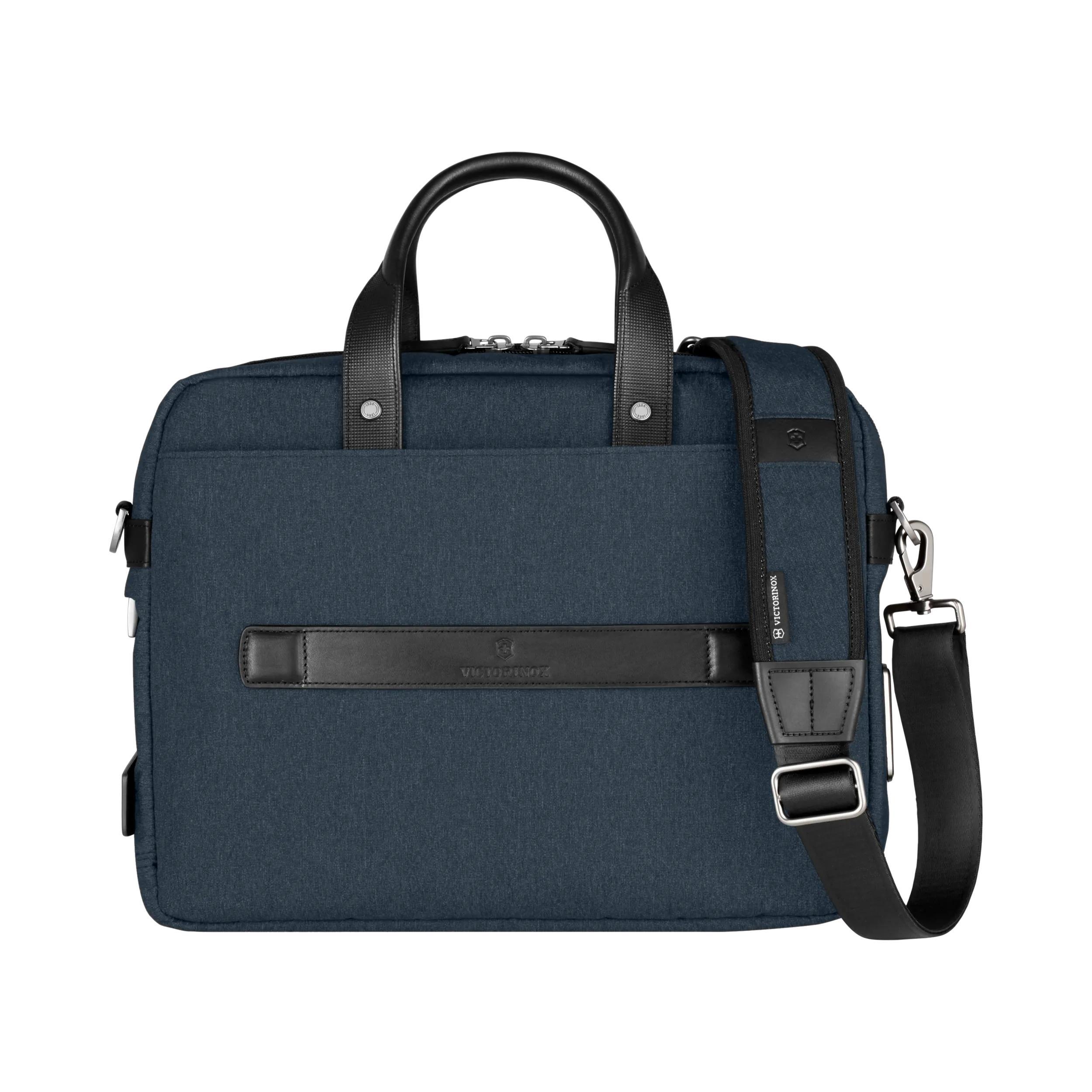 Victorinox Architecture Urban2 Briefcase in Blue / Black — back view