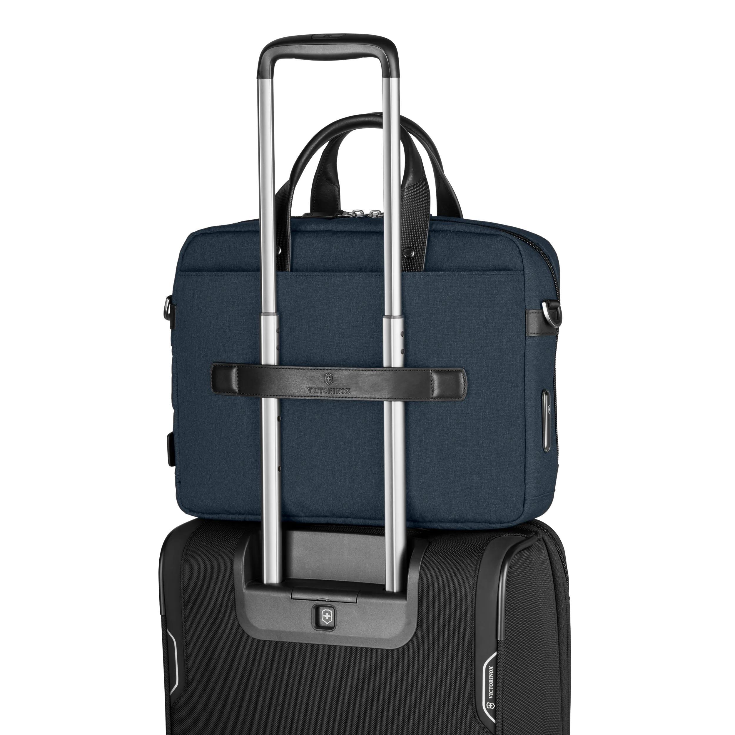 Victorinox Architecture Urban2 Briefcase in Blue / Black — detail view