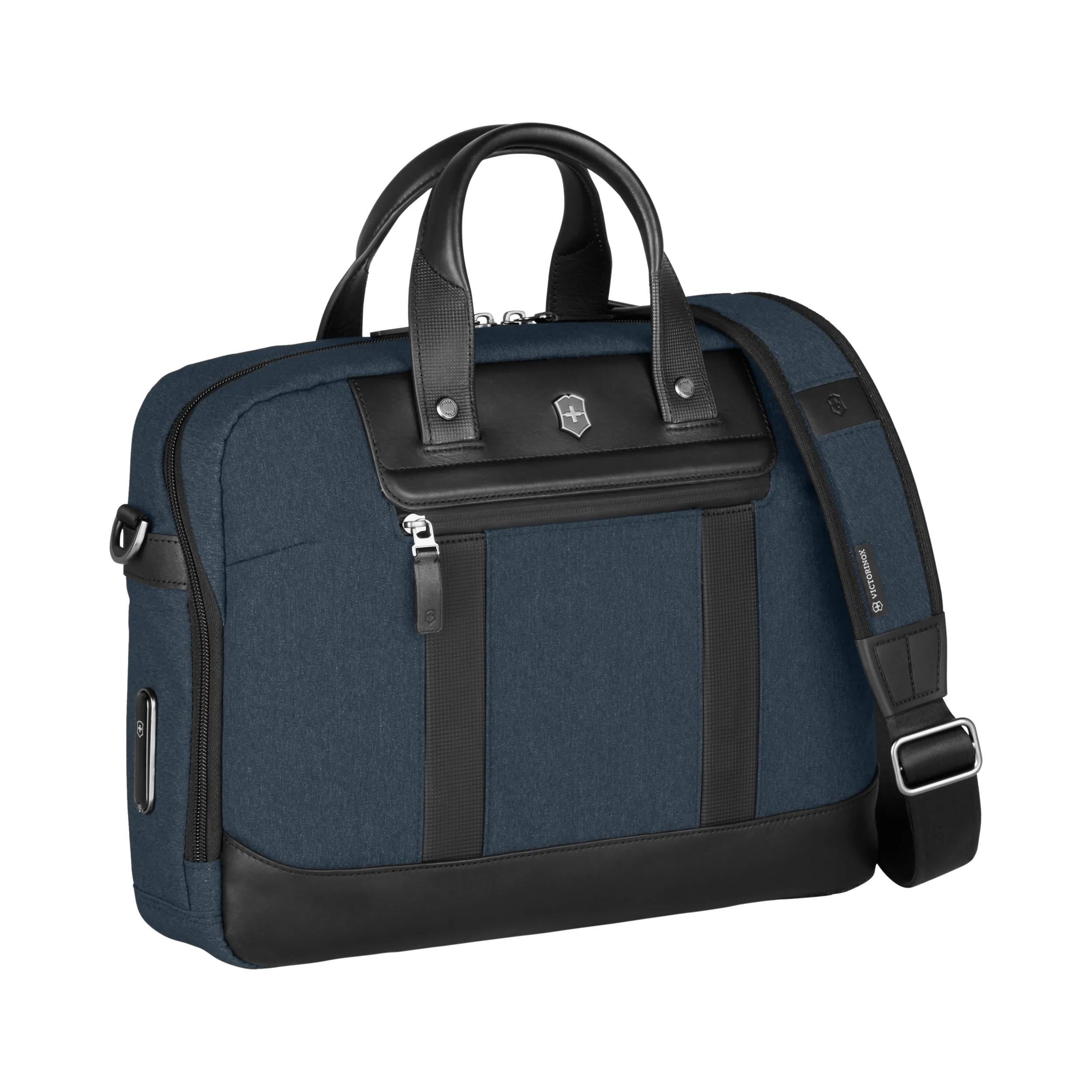 Victorinox Architecture Urban2 Briefcase in Blue / Black — angle view 4