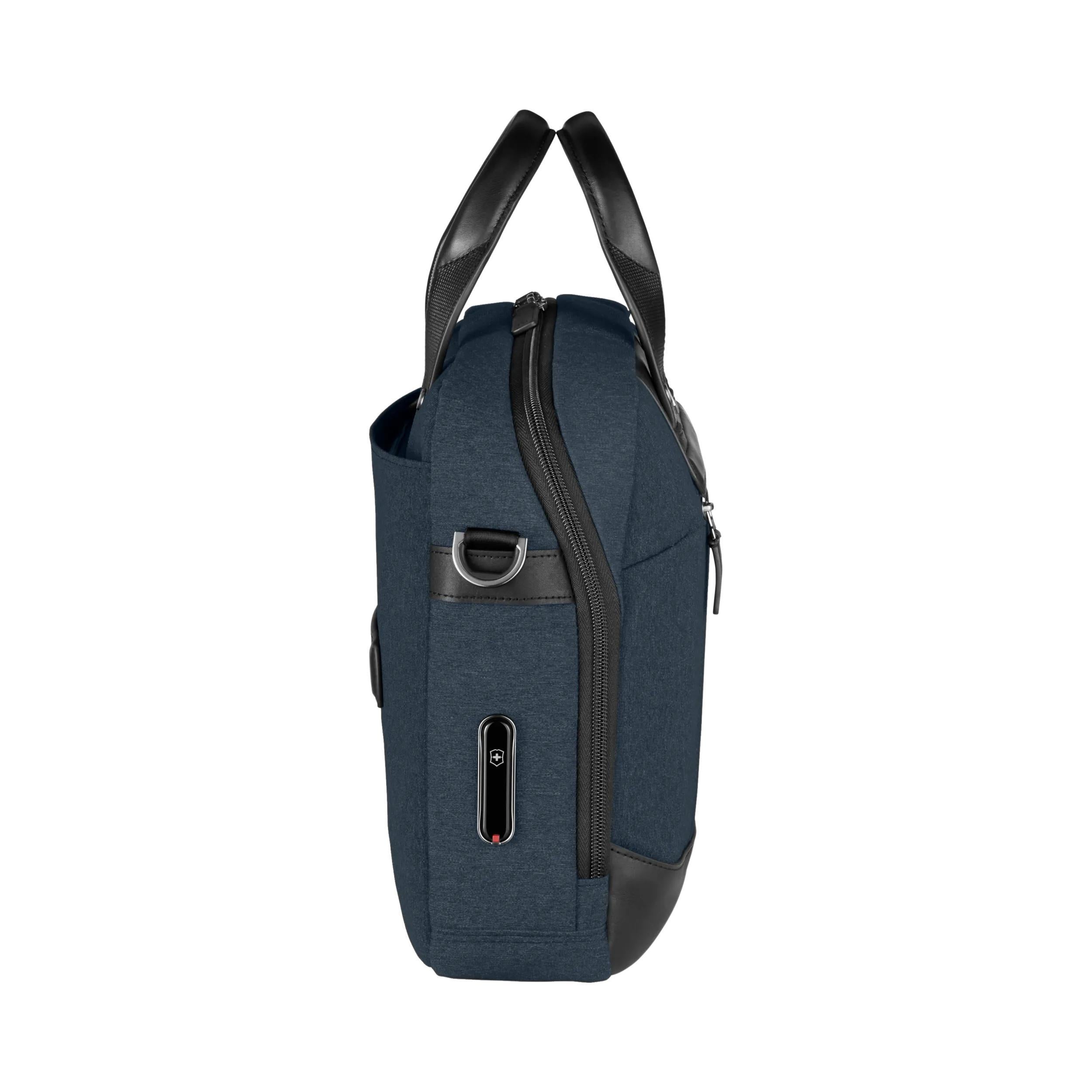 Victorinox Architecture Urban2 Briefcase in Blue / Black — angle view 5