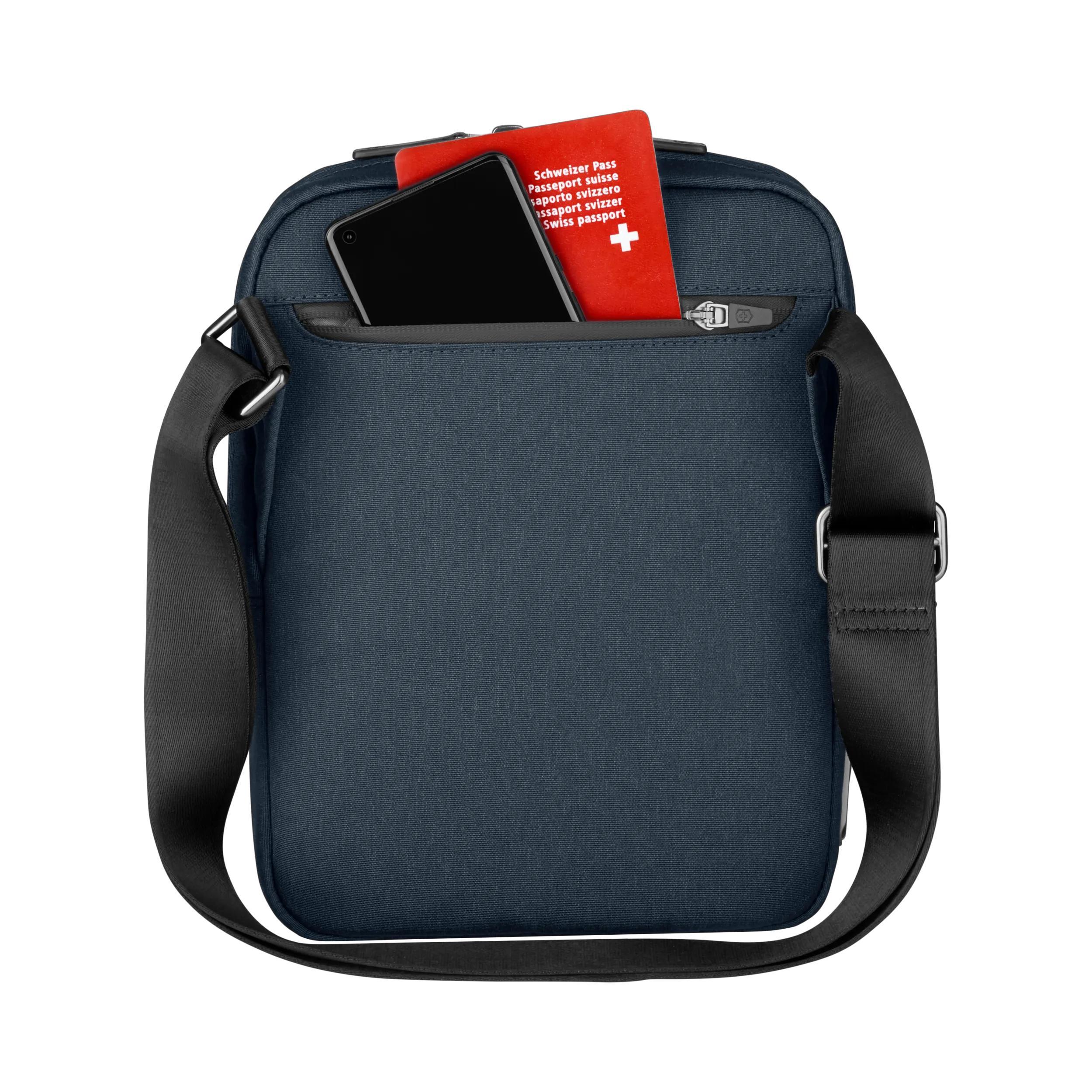 Victorinox Architecture Urban2 Crossbody Bag in Blue / Black — detail view