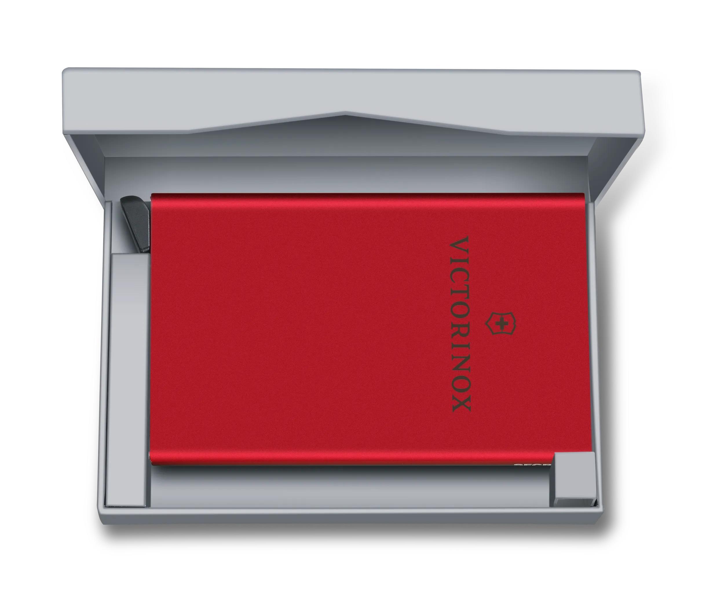Victorinox Altius Secrid Essential Card Wallet in Red — detail view 3