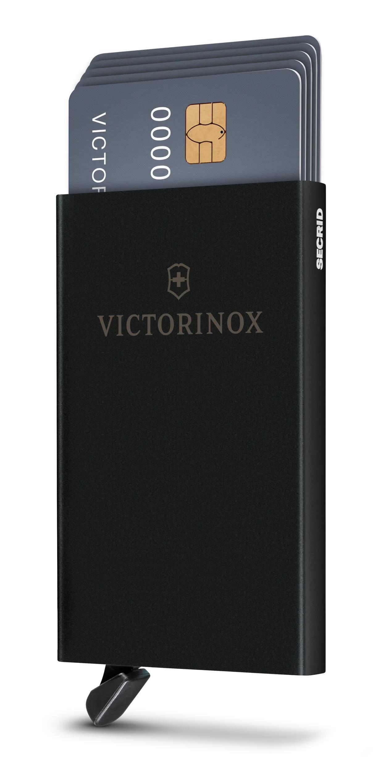 Victorinox Altius Secrid Essential Card Wallet in Black — front view