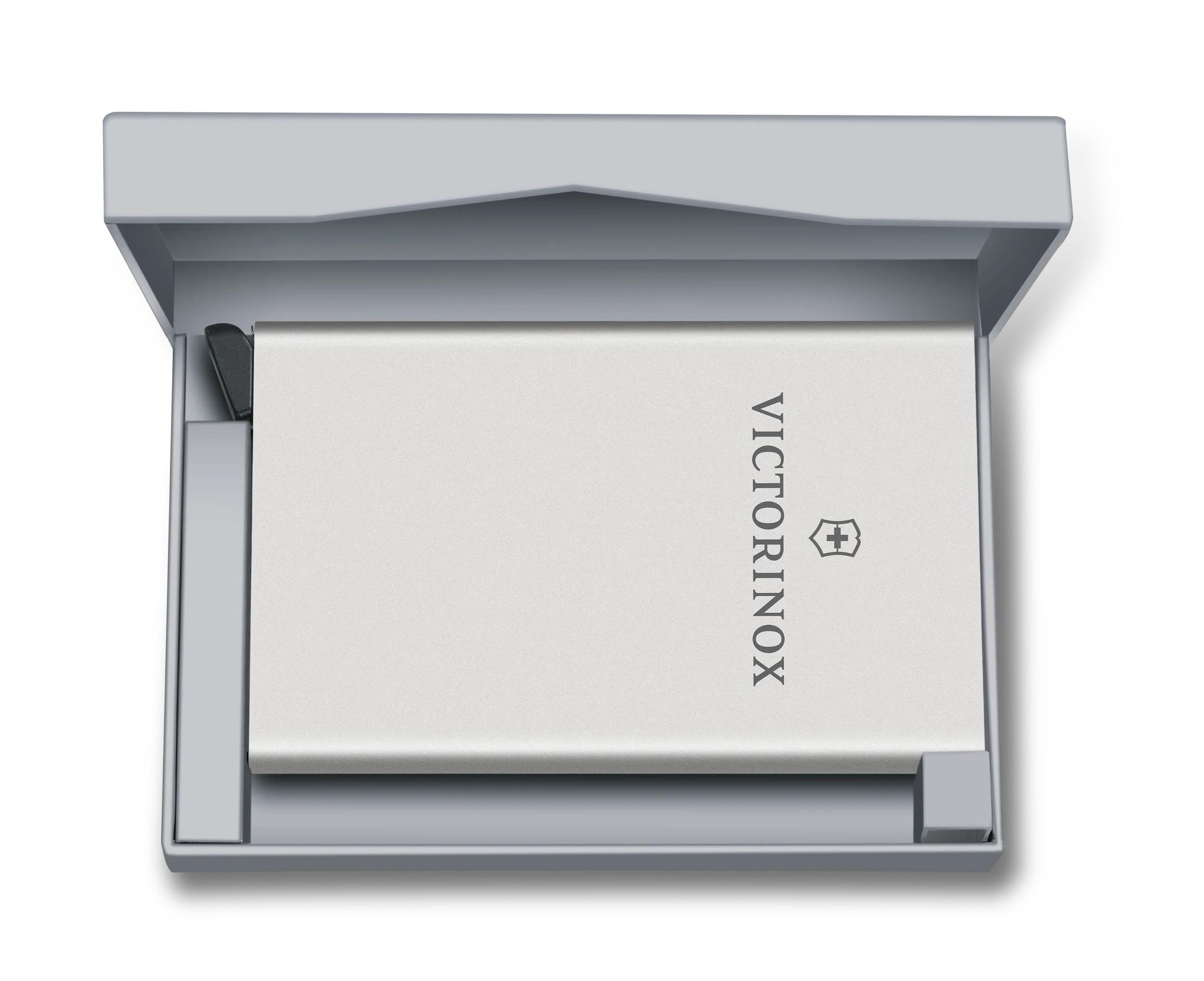 Victorinox Altius Secrid Essential Card Wallet in Silver — detail view 3
