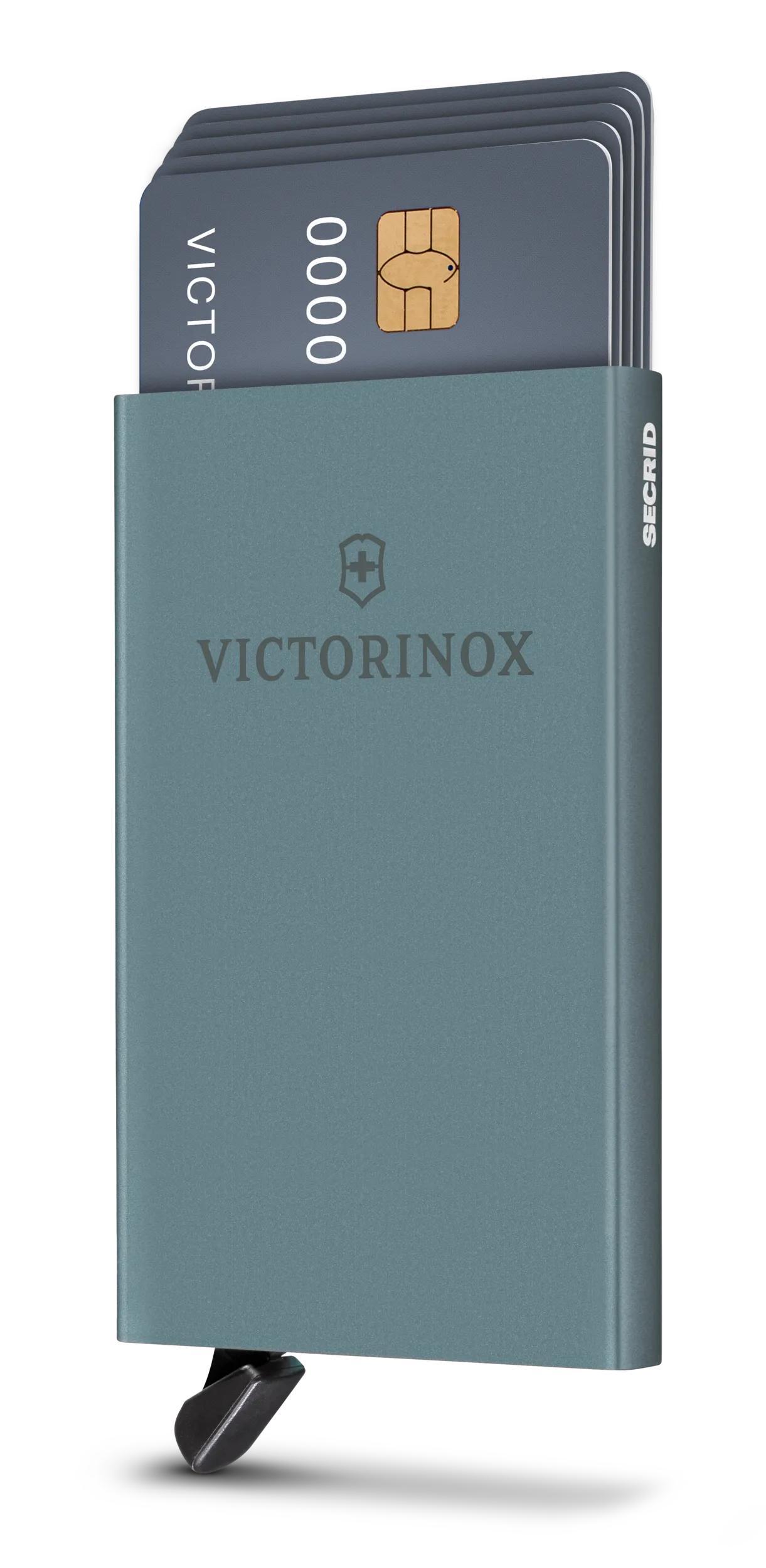 Victorinox Altius Secrid Essential Card Wallet in Titanium — front view