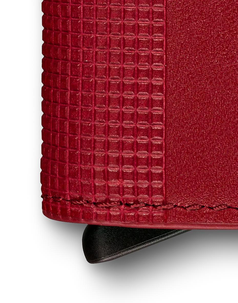 Victorinox Altius Secrid Leather Card Wallet in Red — detail view 3