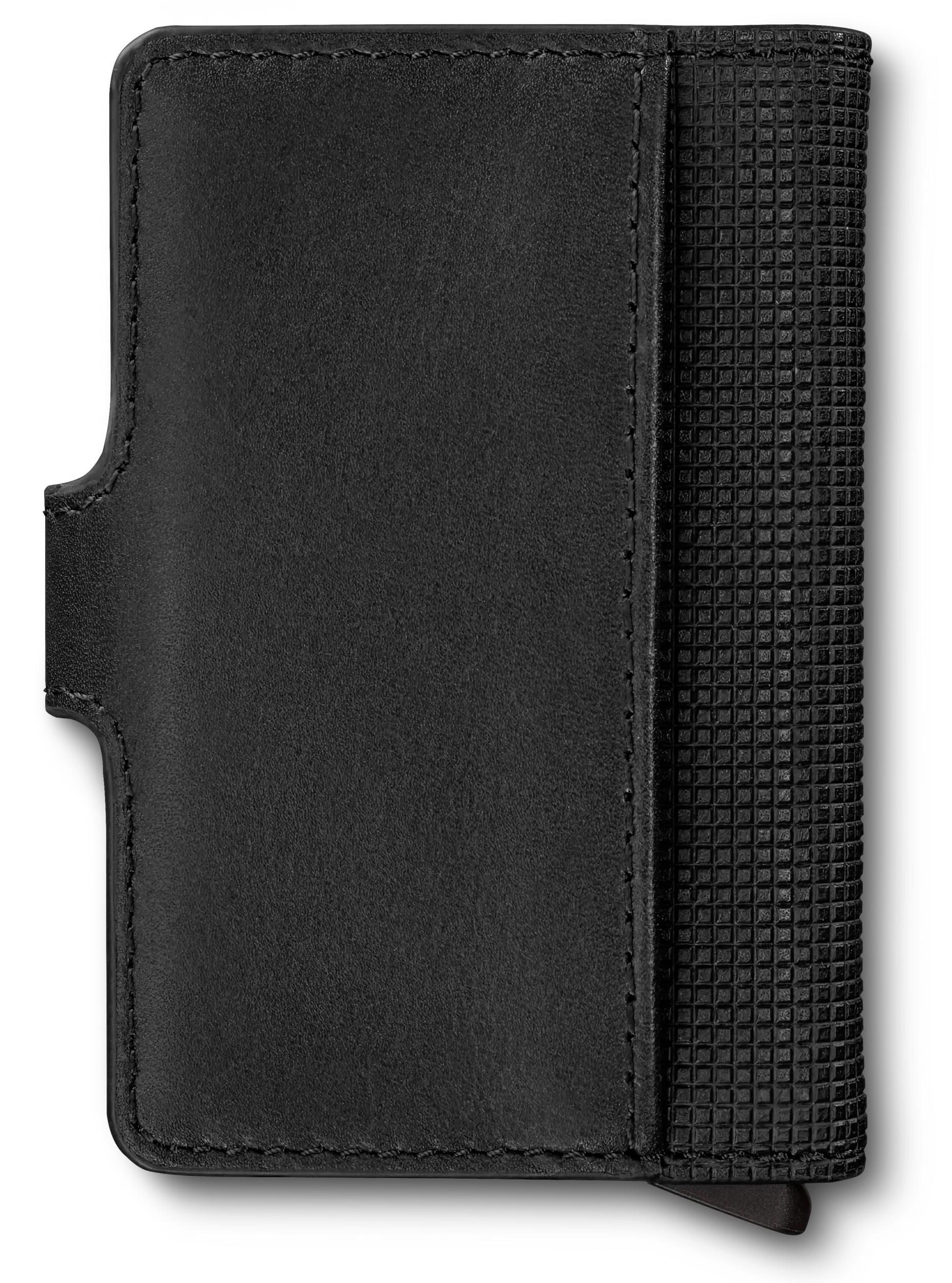 Victorinox Altius Secrid Leather Card Wallet in Black — back view