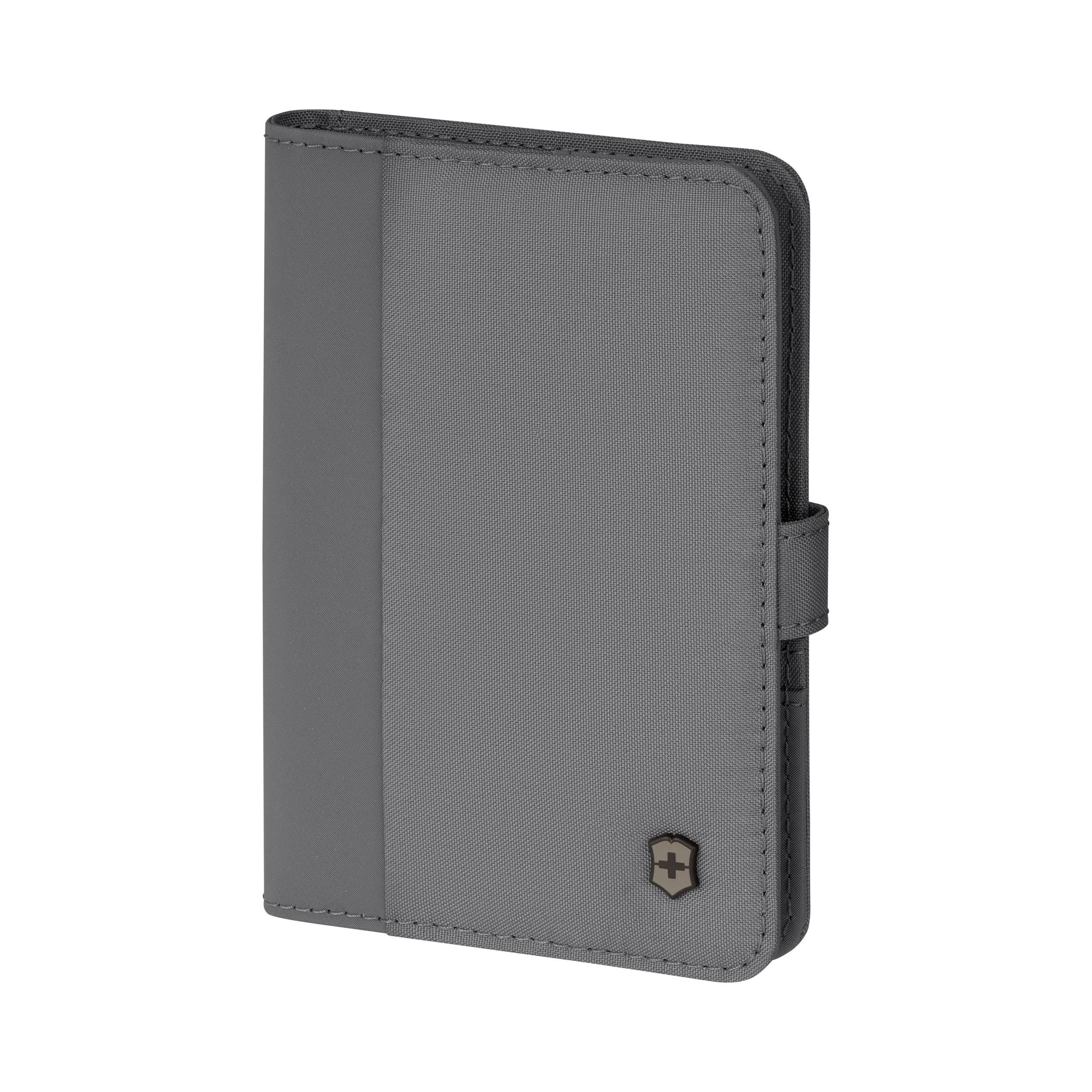 Victorinox Travel Essentials Passport Holder in Gray — angle view 2
