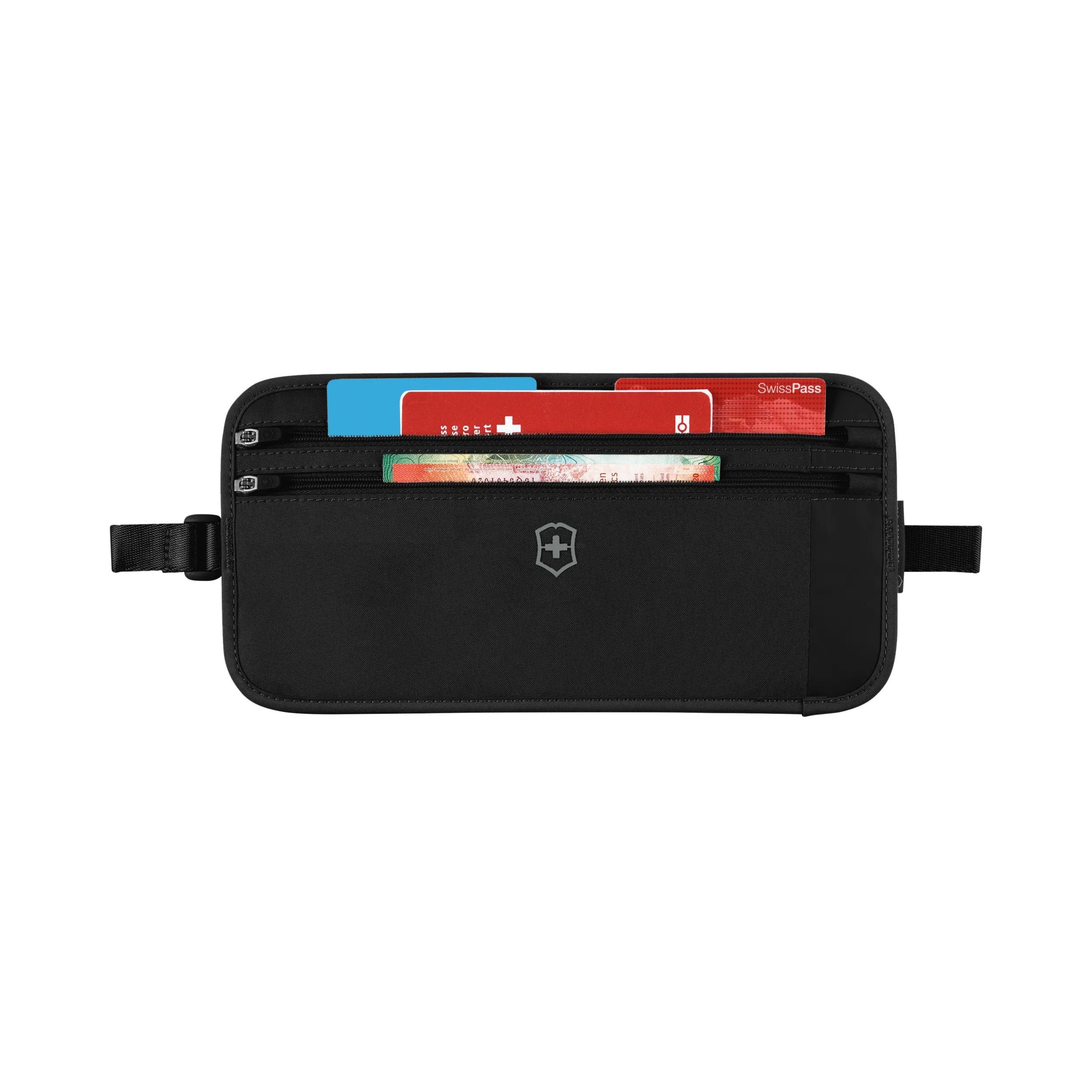 Victorinox Travel Essentials Security Belt Bag in Black — interior view
