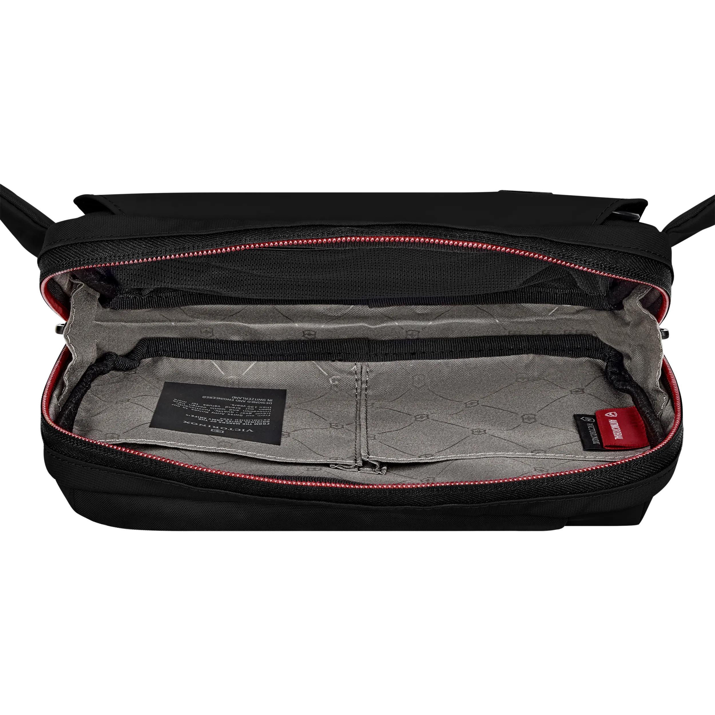 Victorinox Travel Essentials Belt Bag in Black — interior view