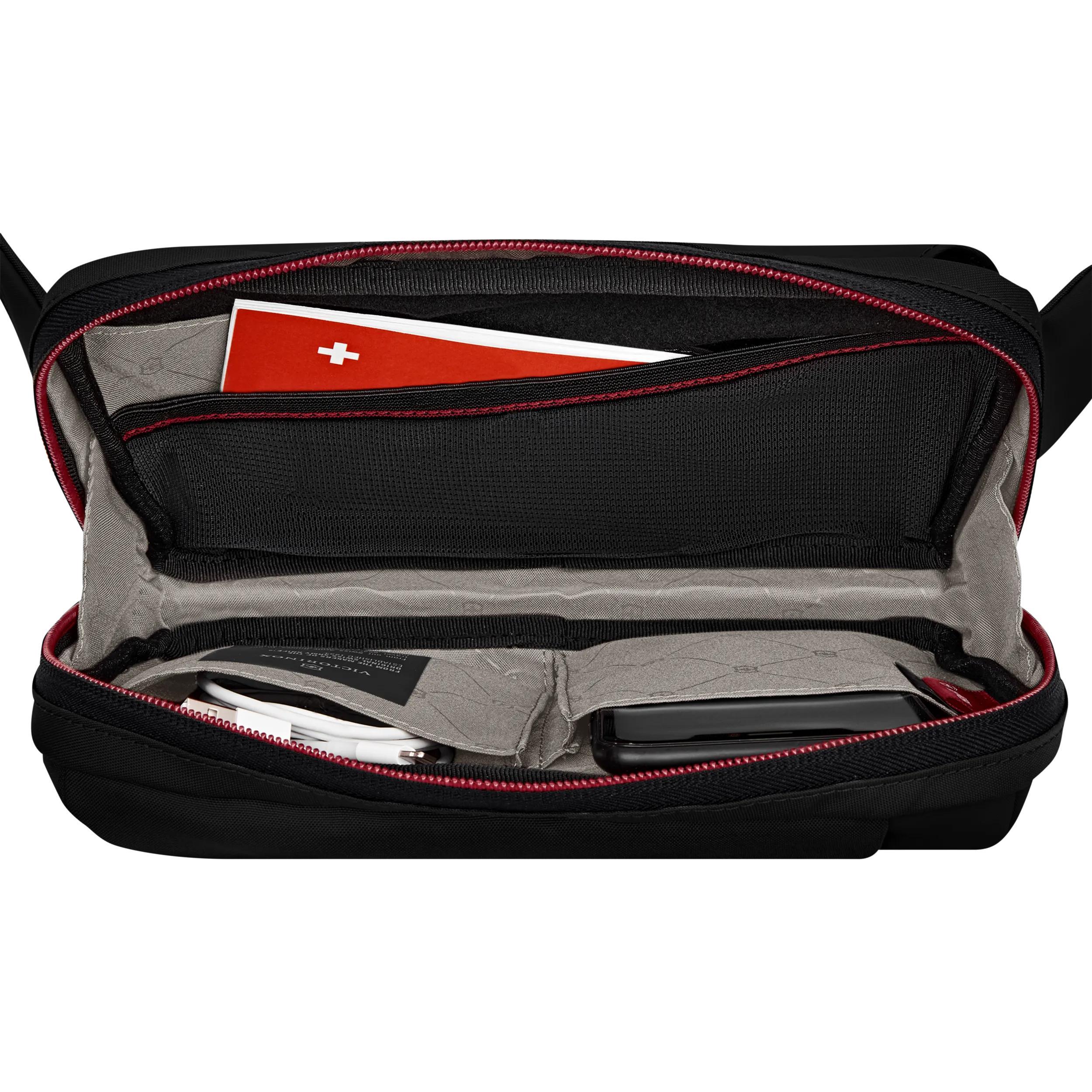 Victorinox Travel Essentials Belt Bag in Black — interior view 2