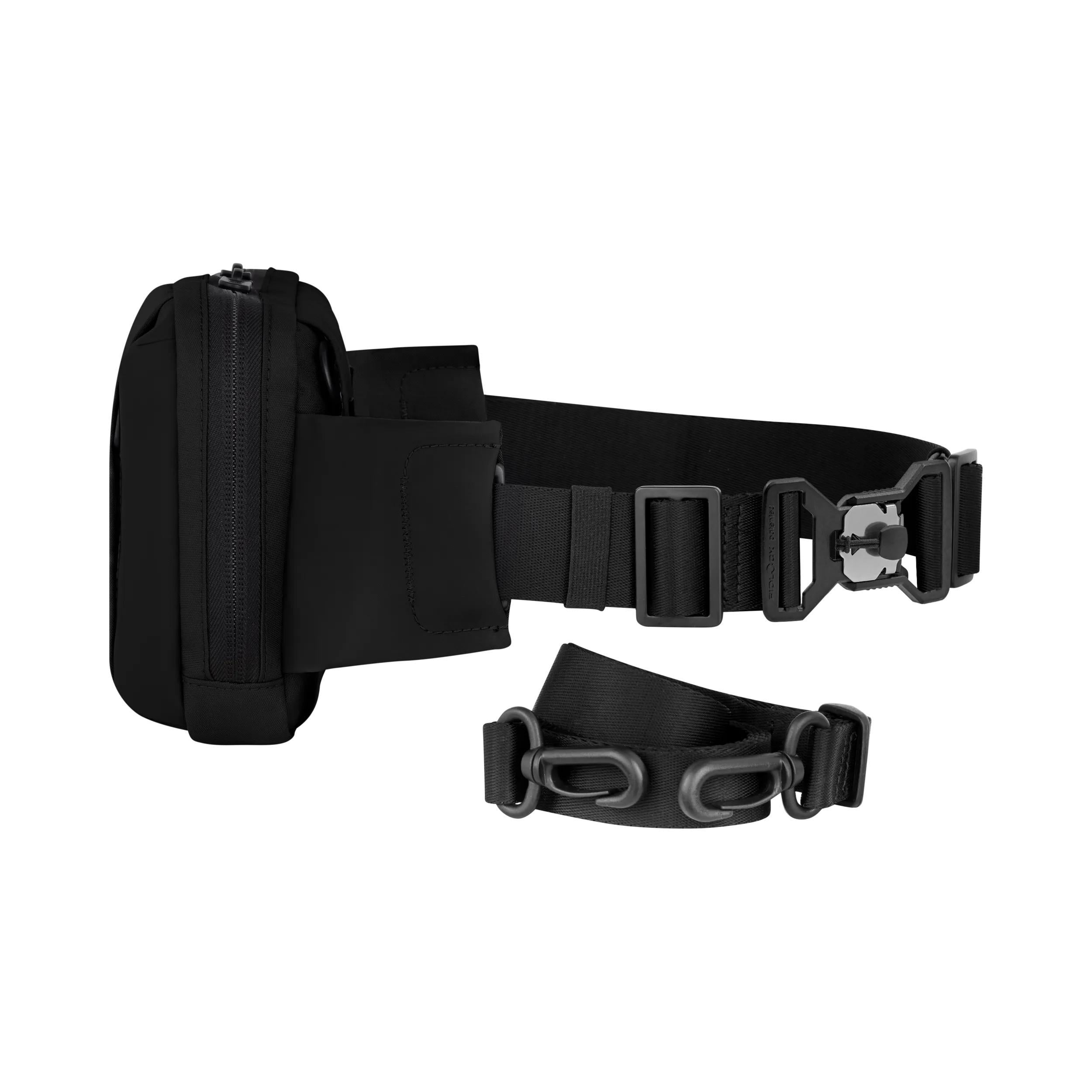 Victorinox Travel Essentials Belt Bag in Black — angle view 2