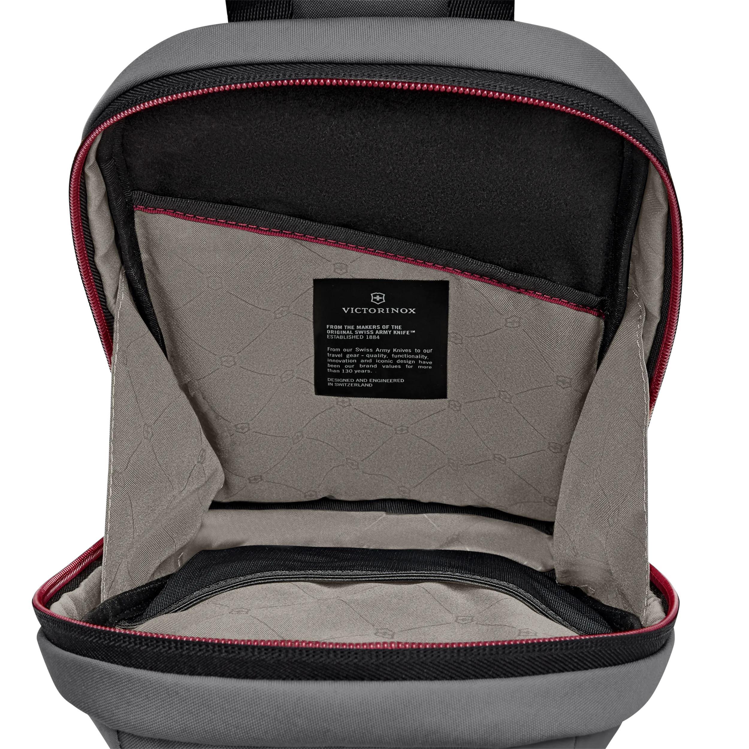 Victorinox Travel Essentials Sling Bag in Gray — interior view