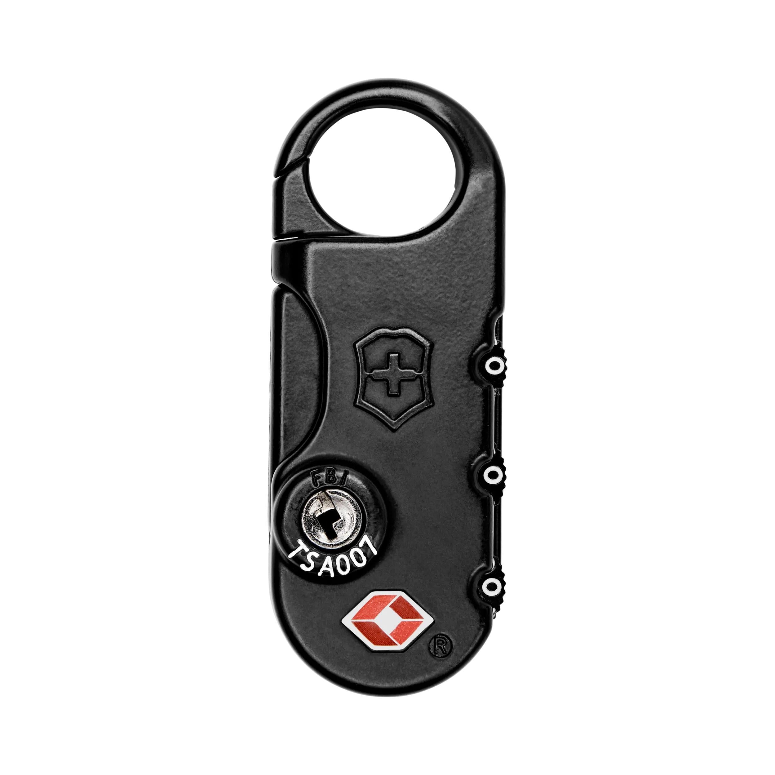 Victorinox Travel Essentials TSA Combination Lock in Black — front view