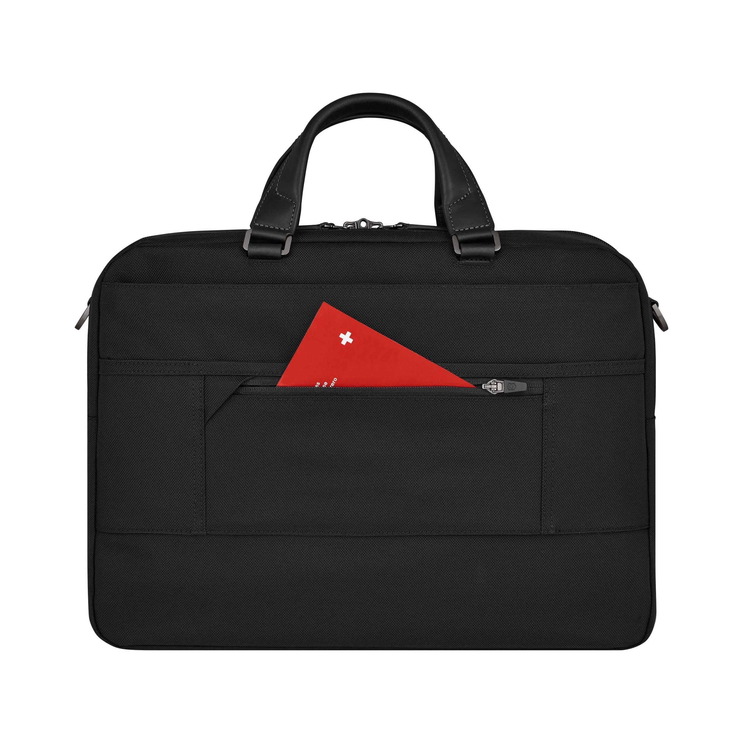 Victorinox Mythic Compact Briefcase in Black — detail view 3