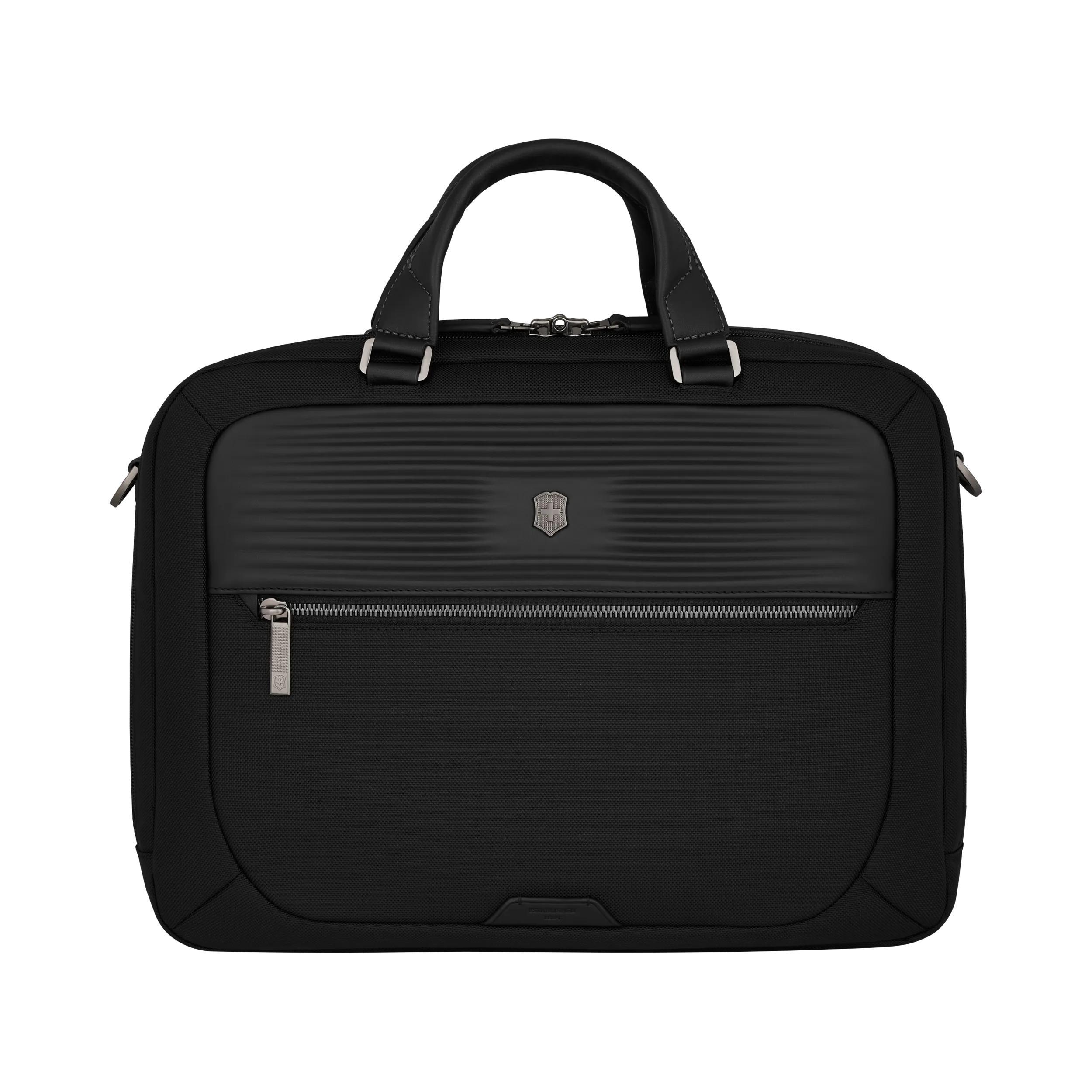 Victorinox Mythic Compact Briefcase in Black — angle view 2