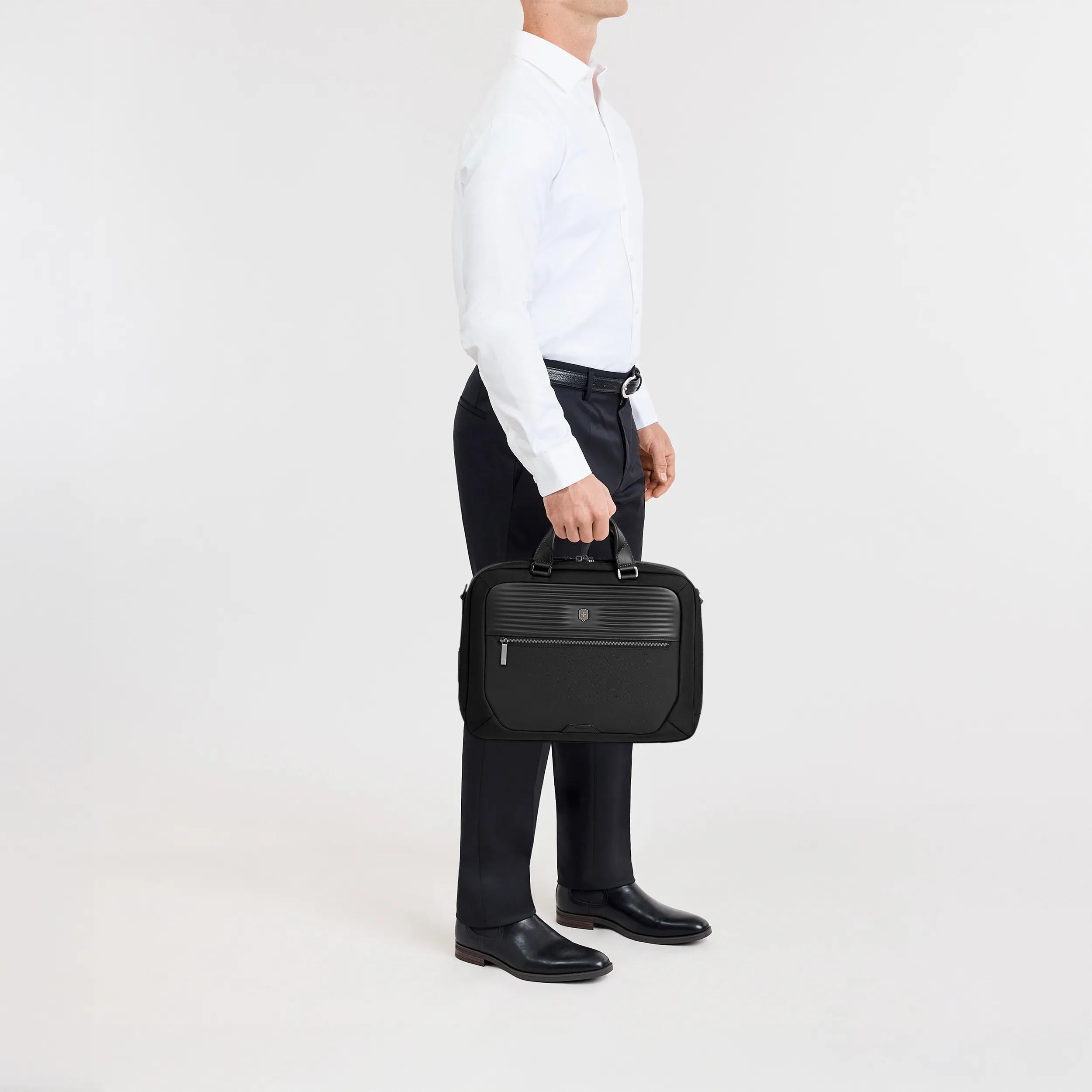 Victorinox Mythic Deluxe Briefcase in Black — lifestyle 2