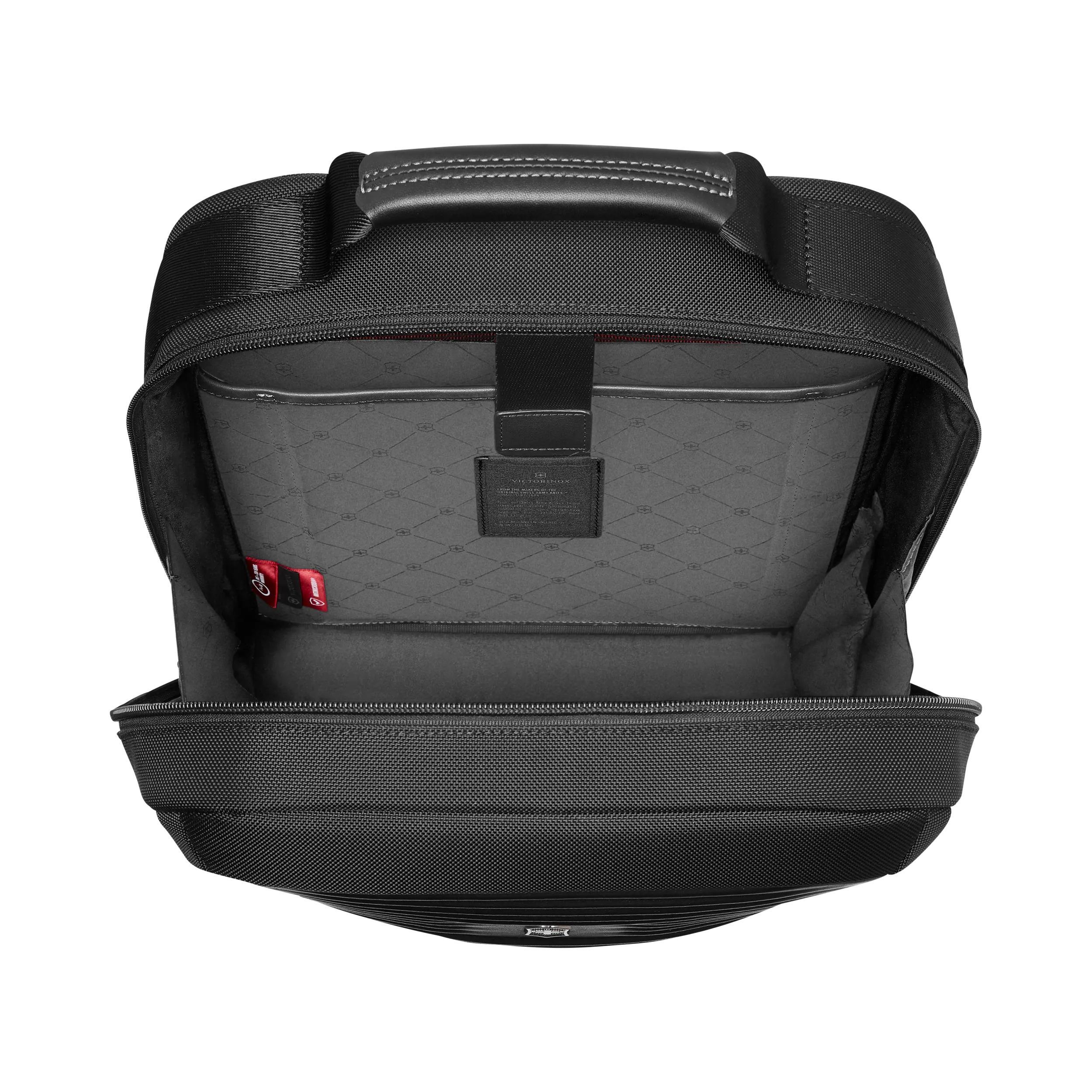 Victorinox Mythic Compact Backpack in Black — interior view