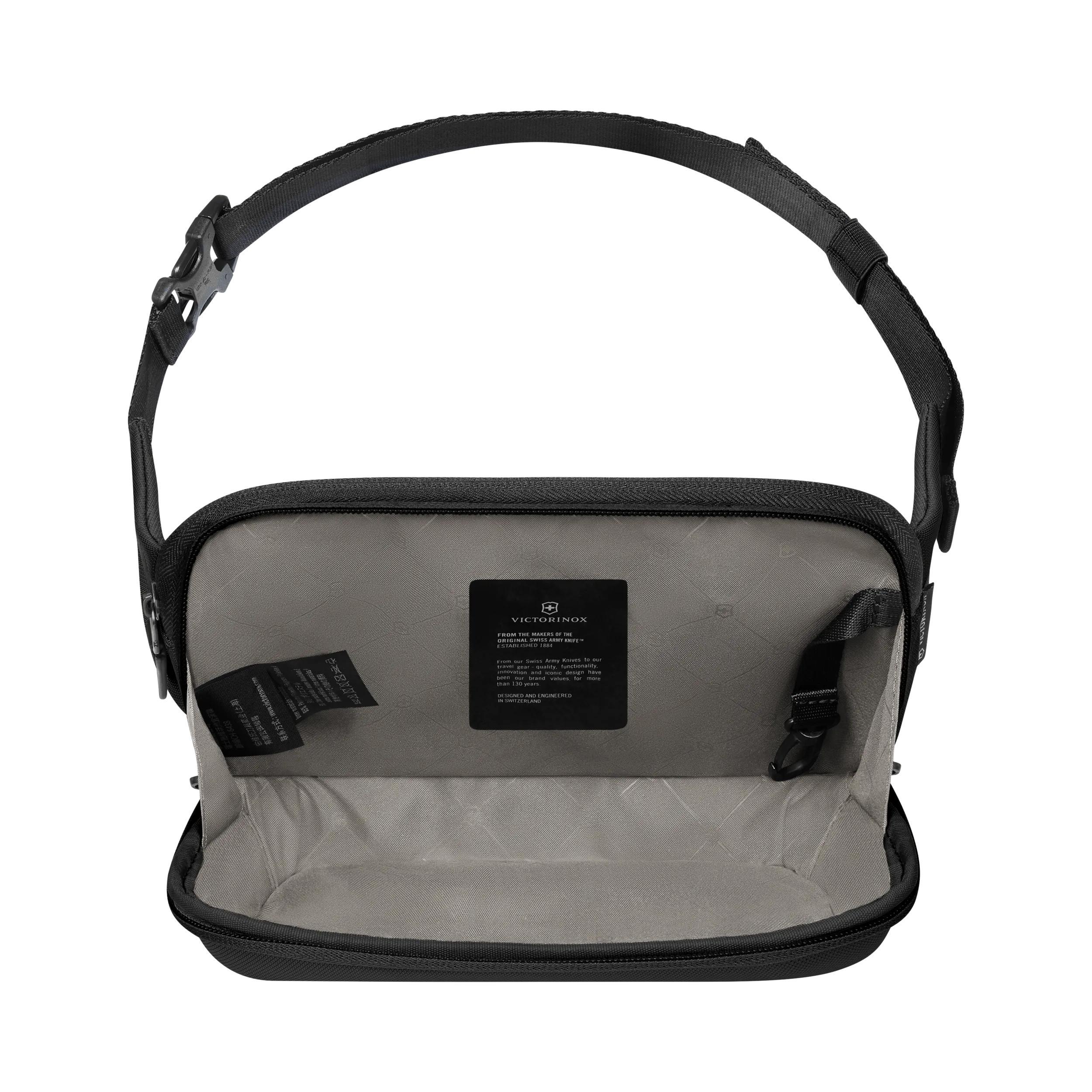 Victorinox Altmont Modern Belt Bag in Black — interior view