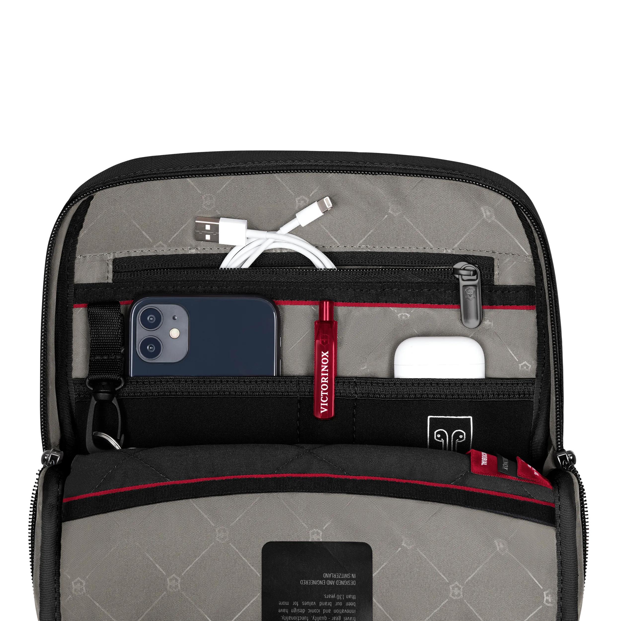 Victorinox Altmont Modern Crossbody Bag in Black — interior view 4