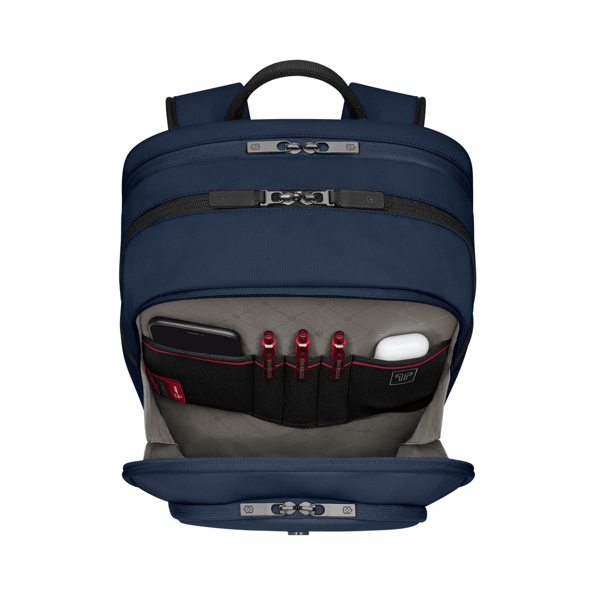Victorinox Altmont Modern Deluxe Backpack in Navy Blue — interior view