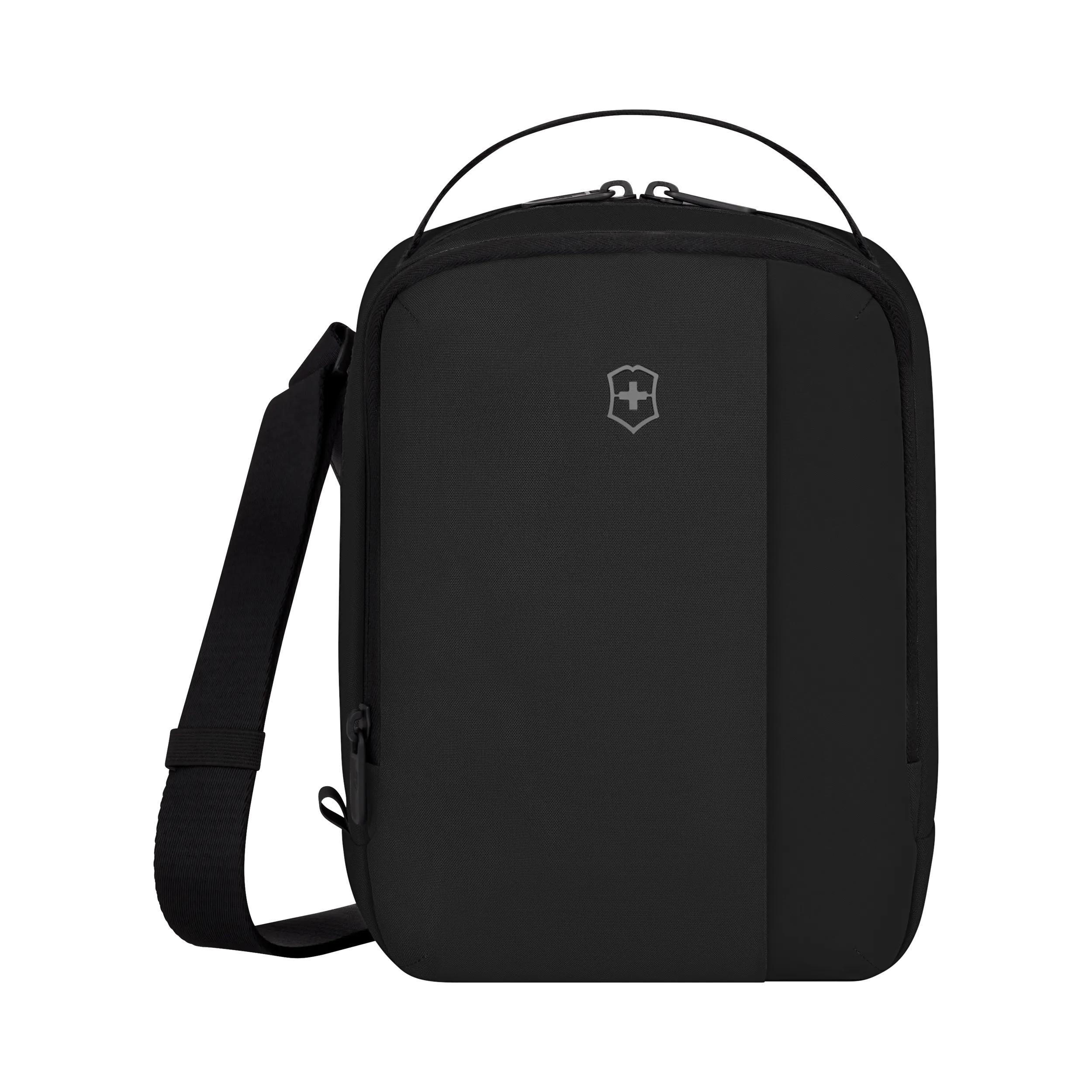 Victorinox Travel Essentials Crossbody Bag in Black — front view