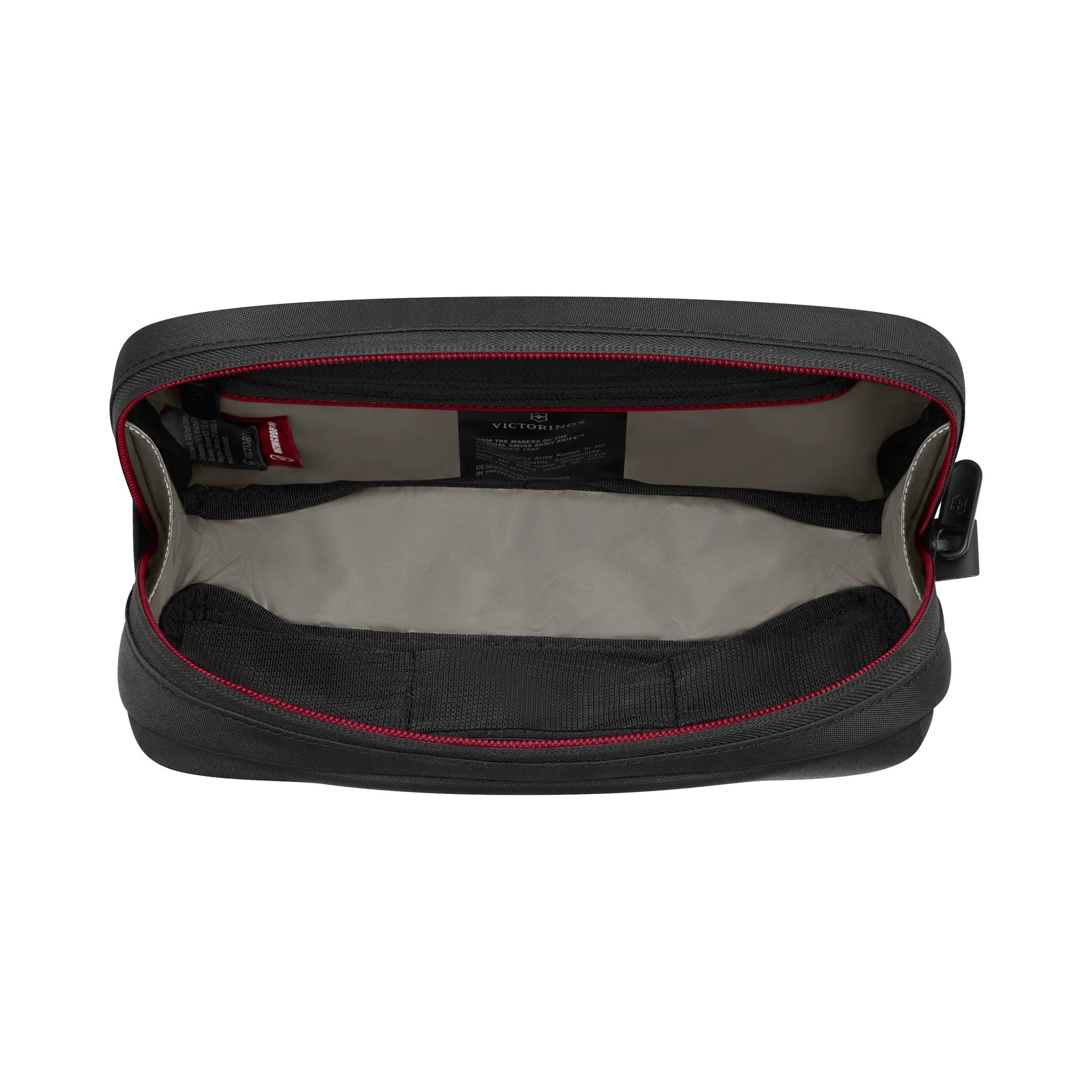 Victorinox Travel Essentials Compact Toiletry Bag in Black — interior view