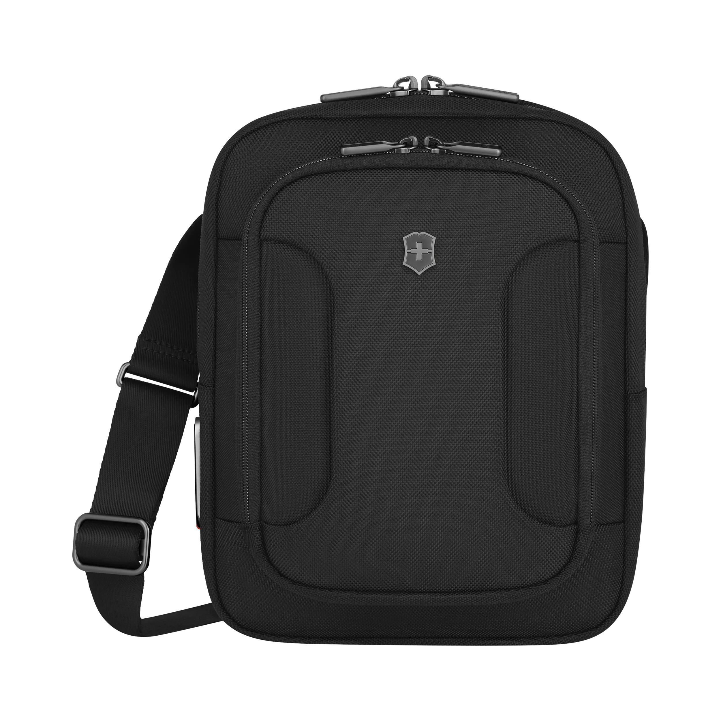 Victorinox Werks Traveler 7.0 Crossbody Bag in Black — front view