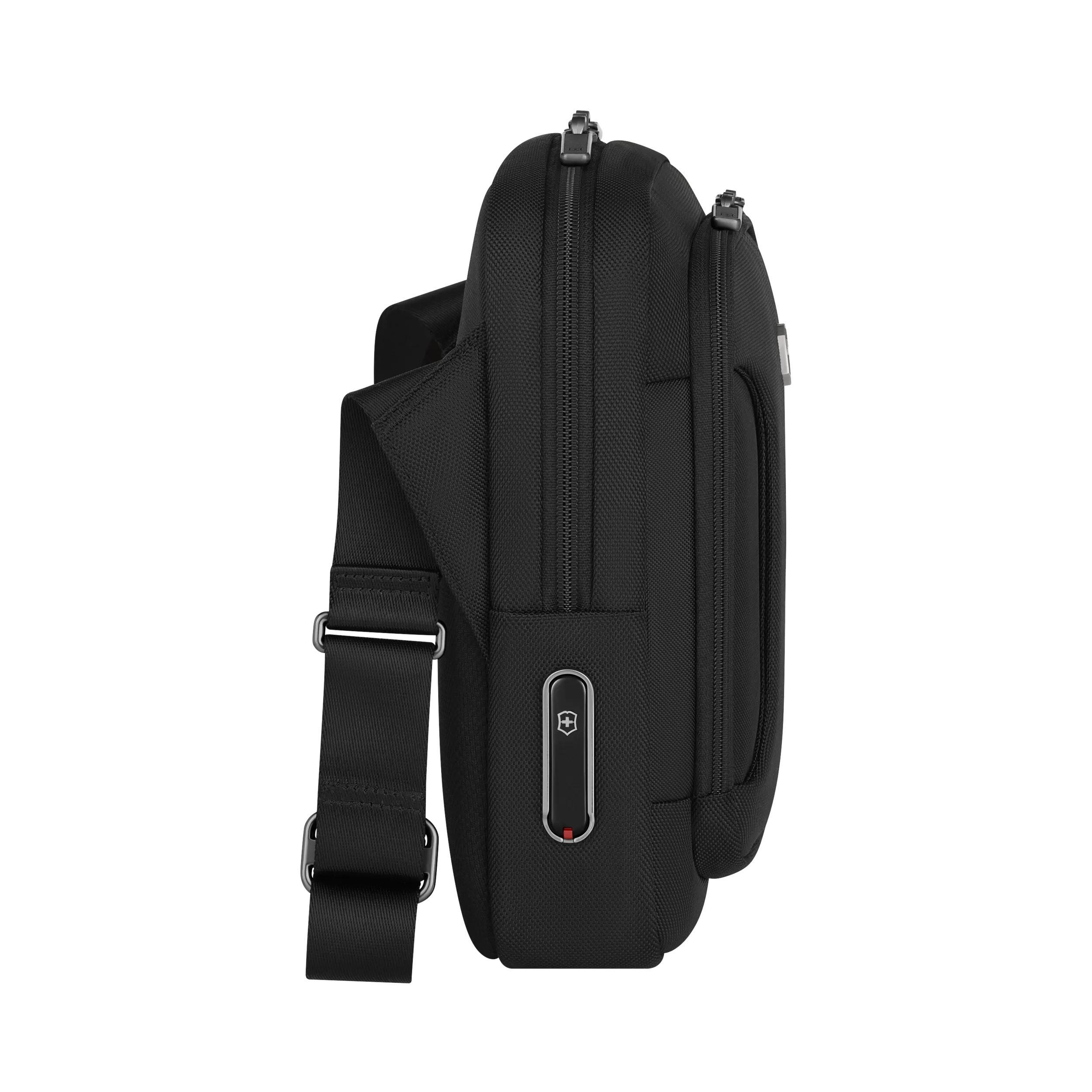 Victorinox Werks Traveler 7.0 Crossbody Bag in Black — angle view 3