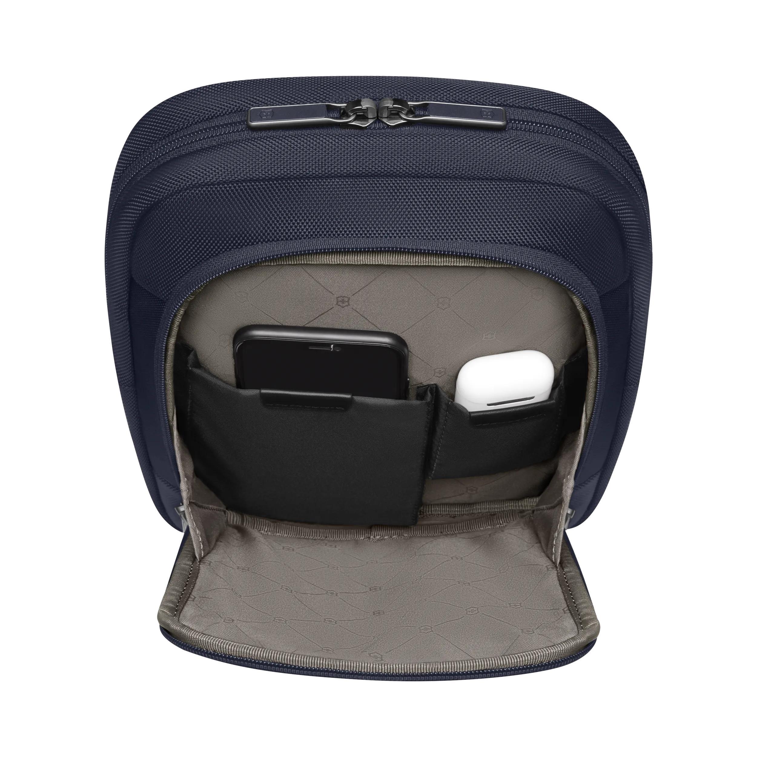 Victorinox Werks Traveler 7.0 Crossbody Bag in Navy Blue — interior view 2